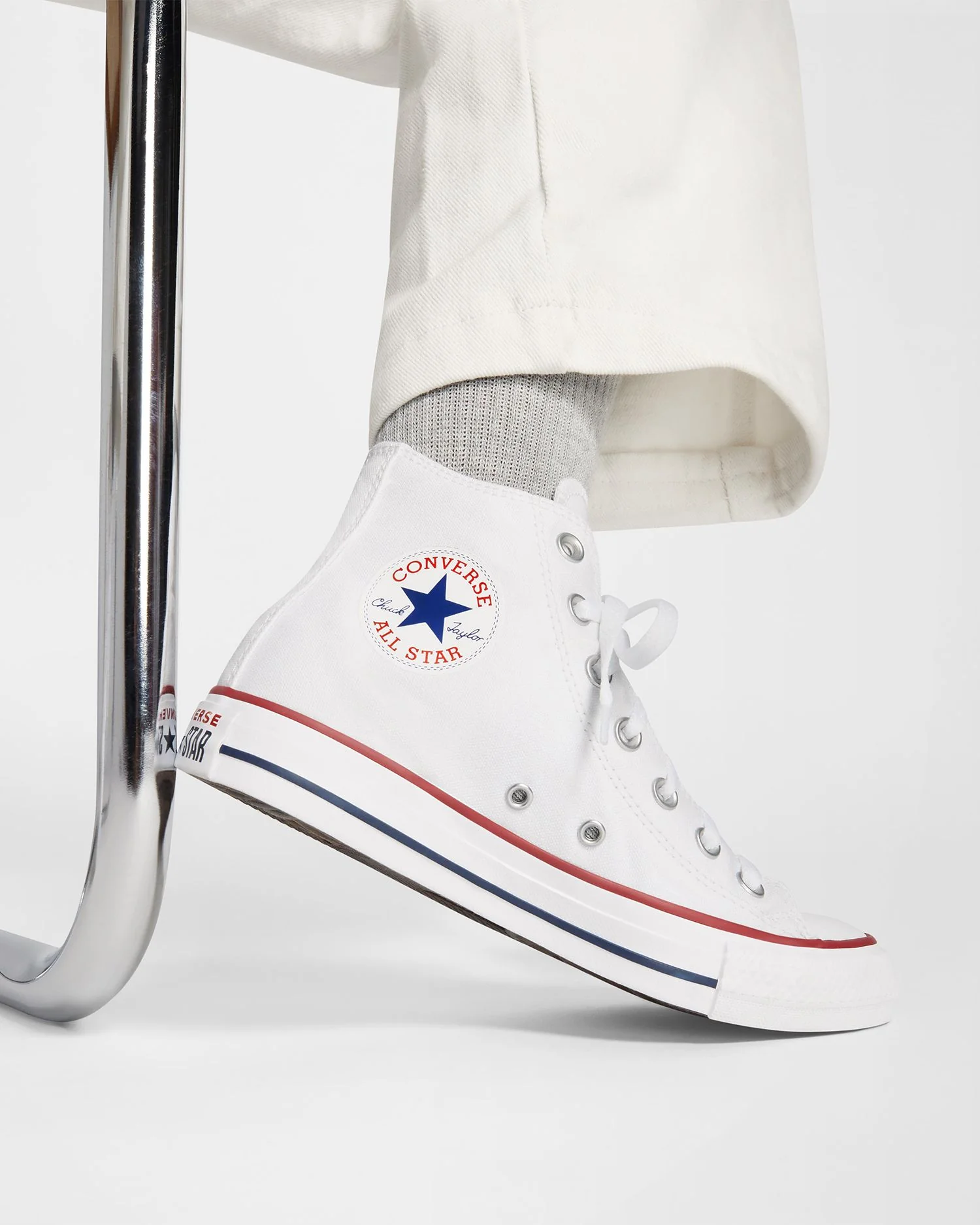 Converse Women's Chuck Taylor All Star High Top White Shoe - Image 4