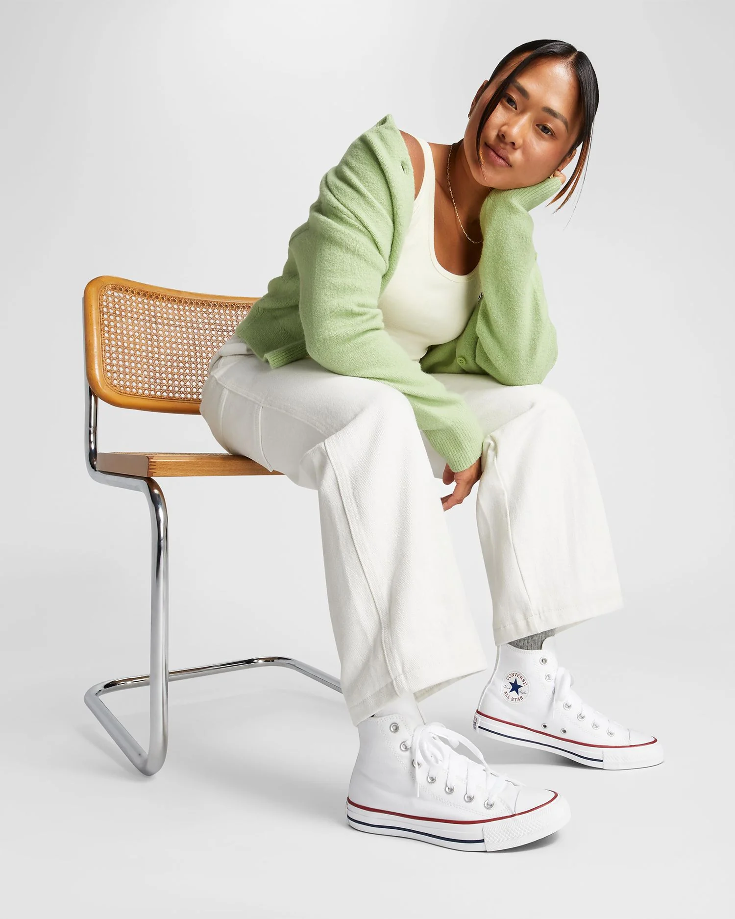 Converse Women's Chuck Taylor All Star High Top White Shoe - Image 7