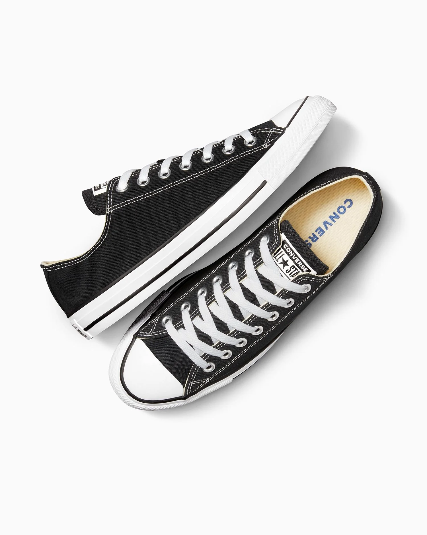 Converse Women's Chuck Taylor All Star Low Top Black/White Shoe - Image 4