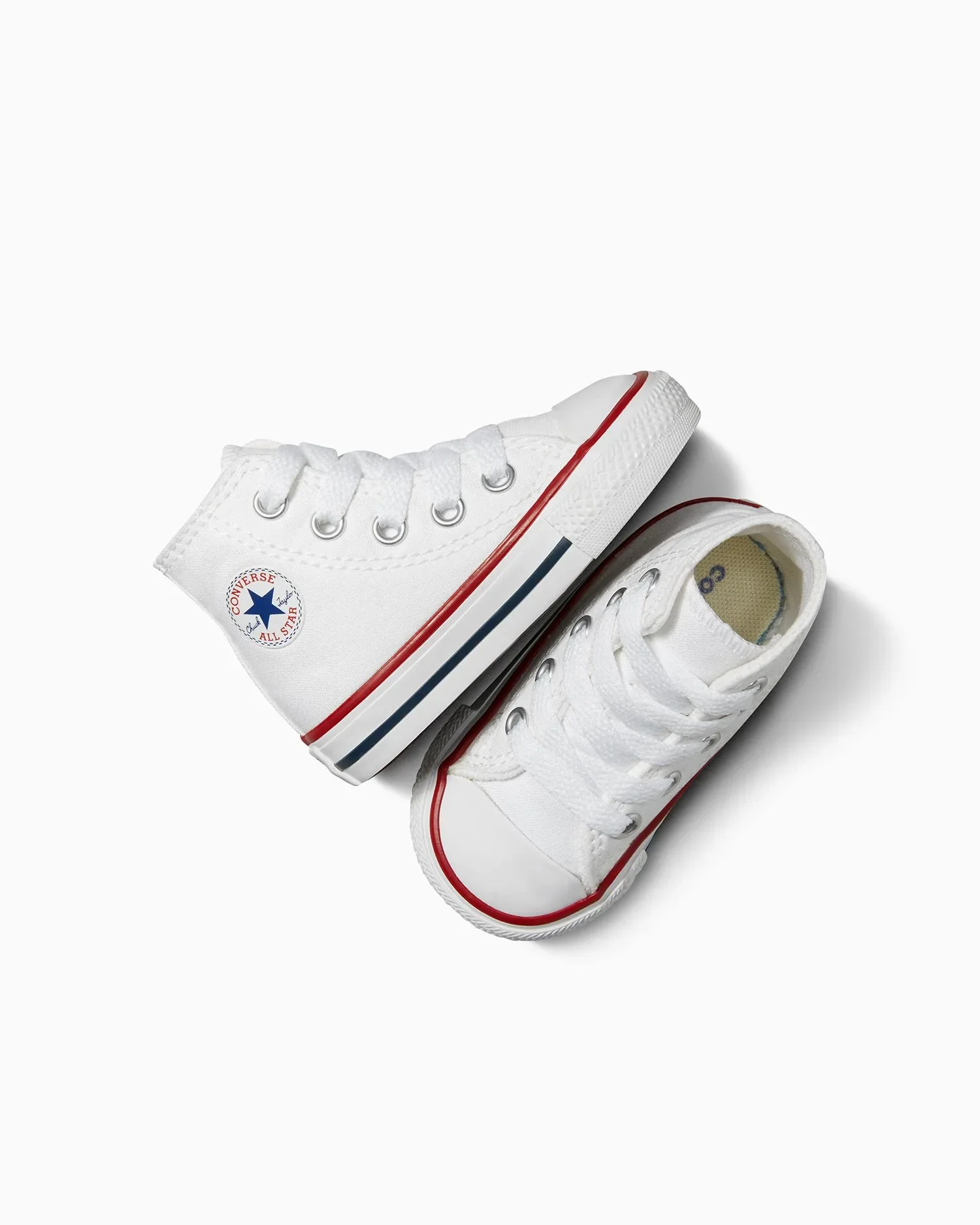 Converse Kids Chuck Taylor All Stars High Top White Shoe - Image 5