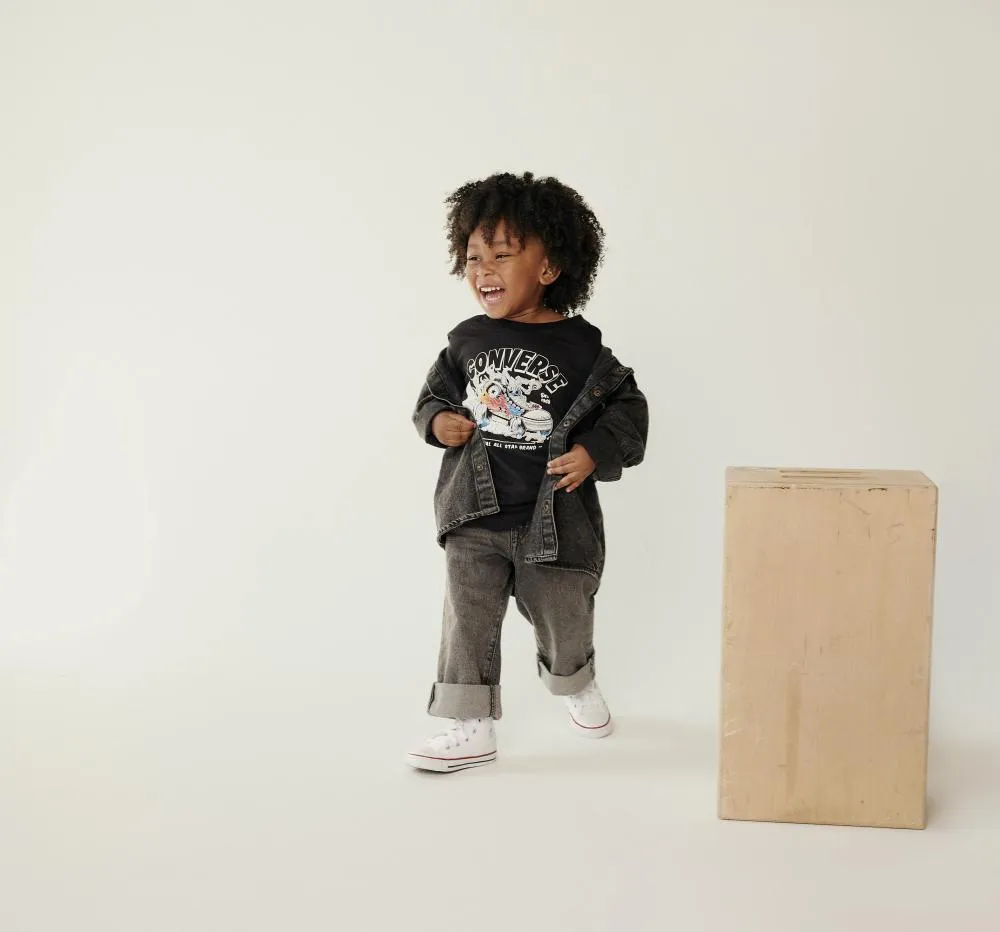 Converse Kids Chuck Taylor All Stars High Top White Shoe - Image 7