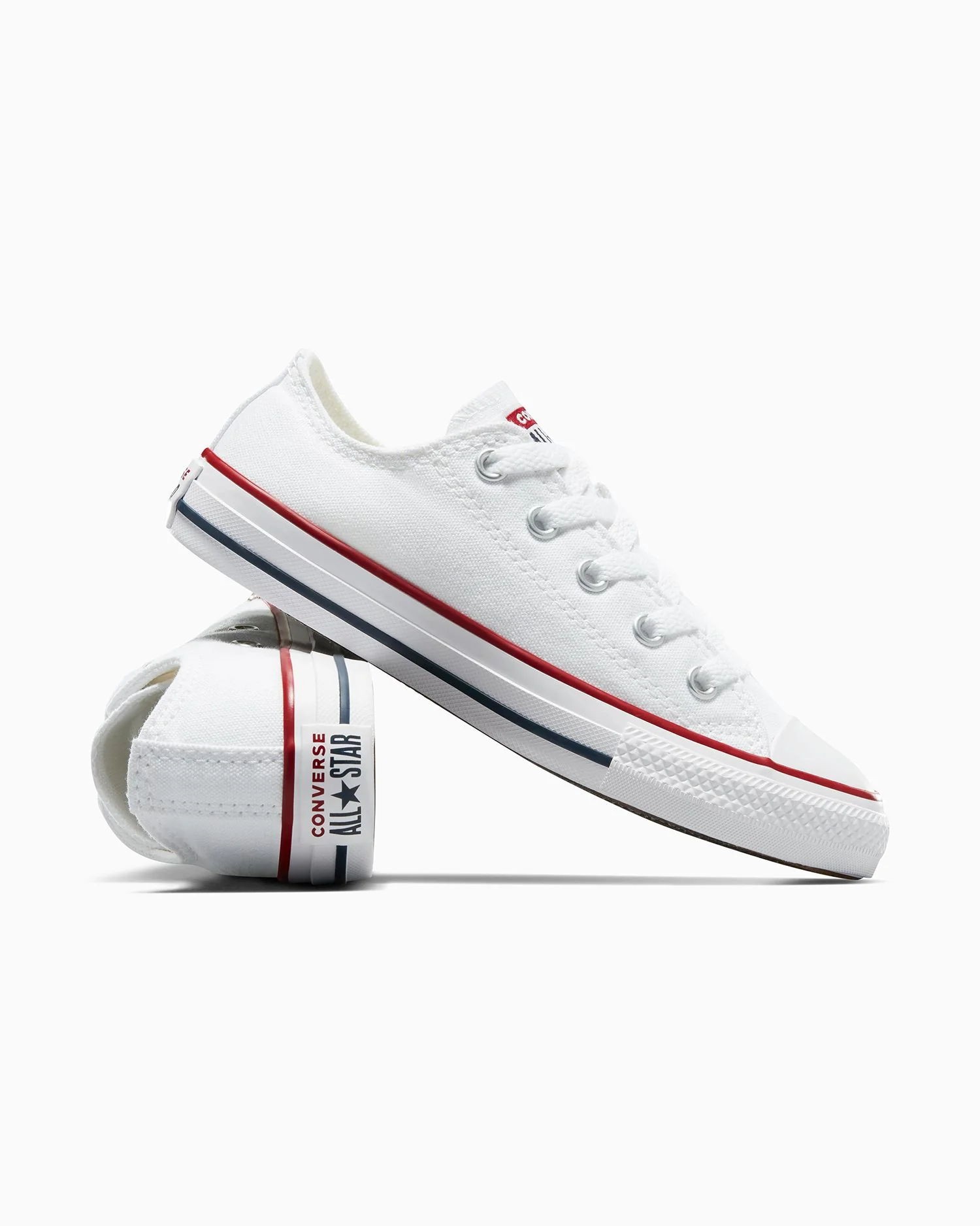 Converse Kids Chuck Taylor All Star Low Top White Shoe - Image 6
