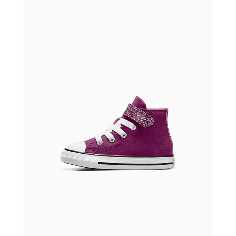 Converse Kids Chuck Taylor All Star 1v Glitter Violet Shoes - Image 2