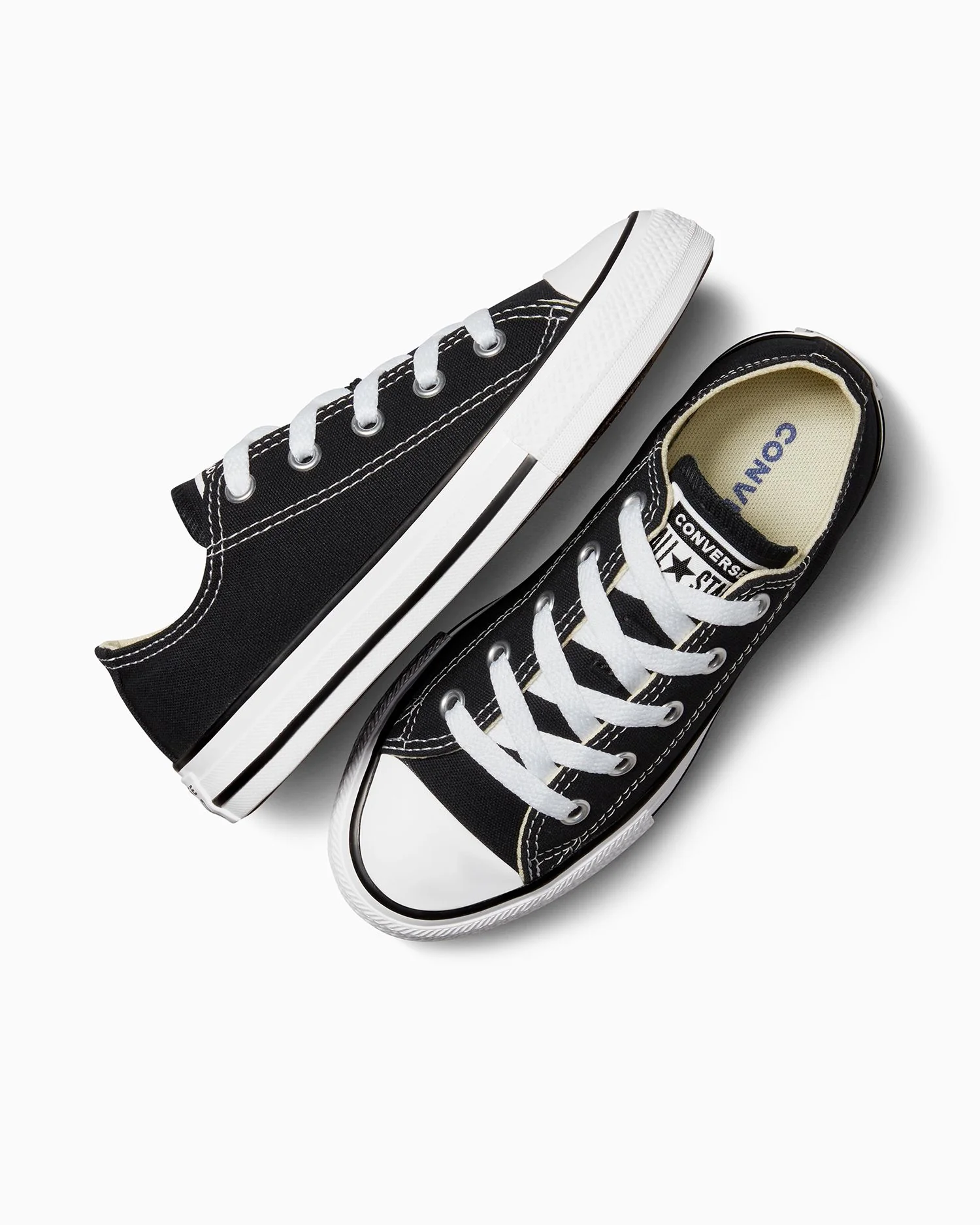 Converse Kids Chuck Taylor All Star Low Top Black/White Shoe - Image 3