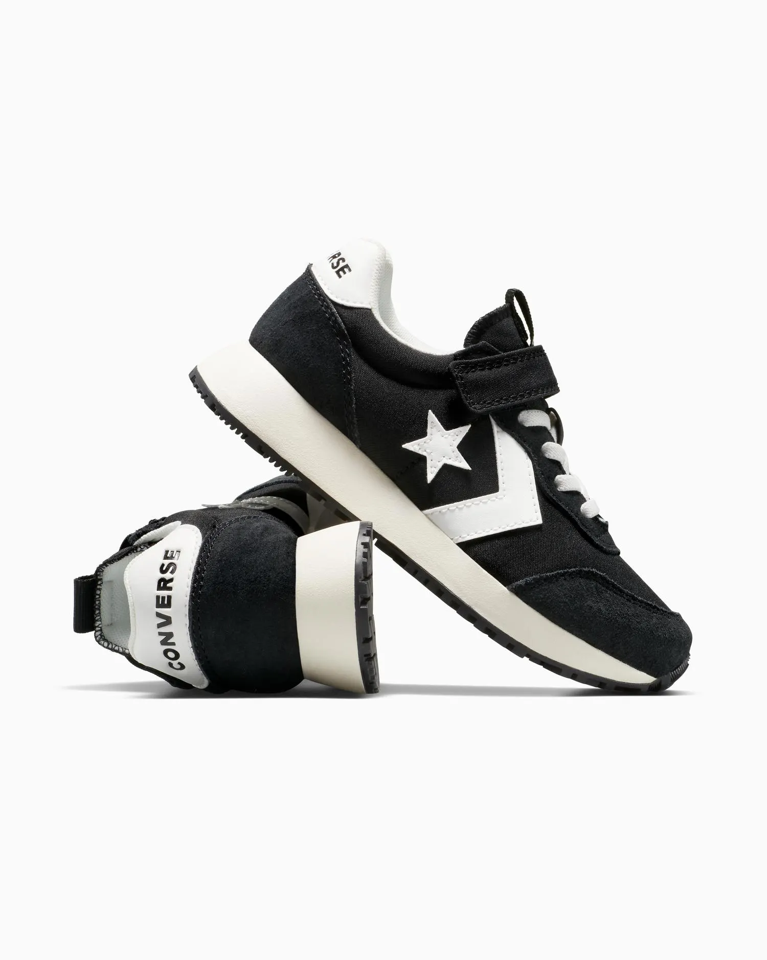 Converse Kid's Omega Hook N' Loop Black/White Shoes - Image 3