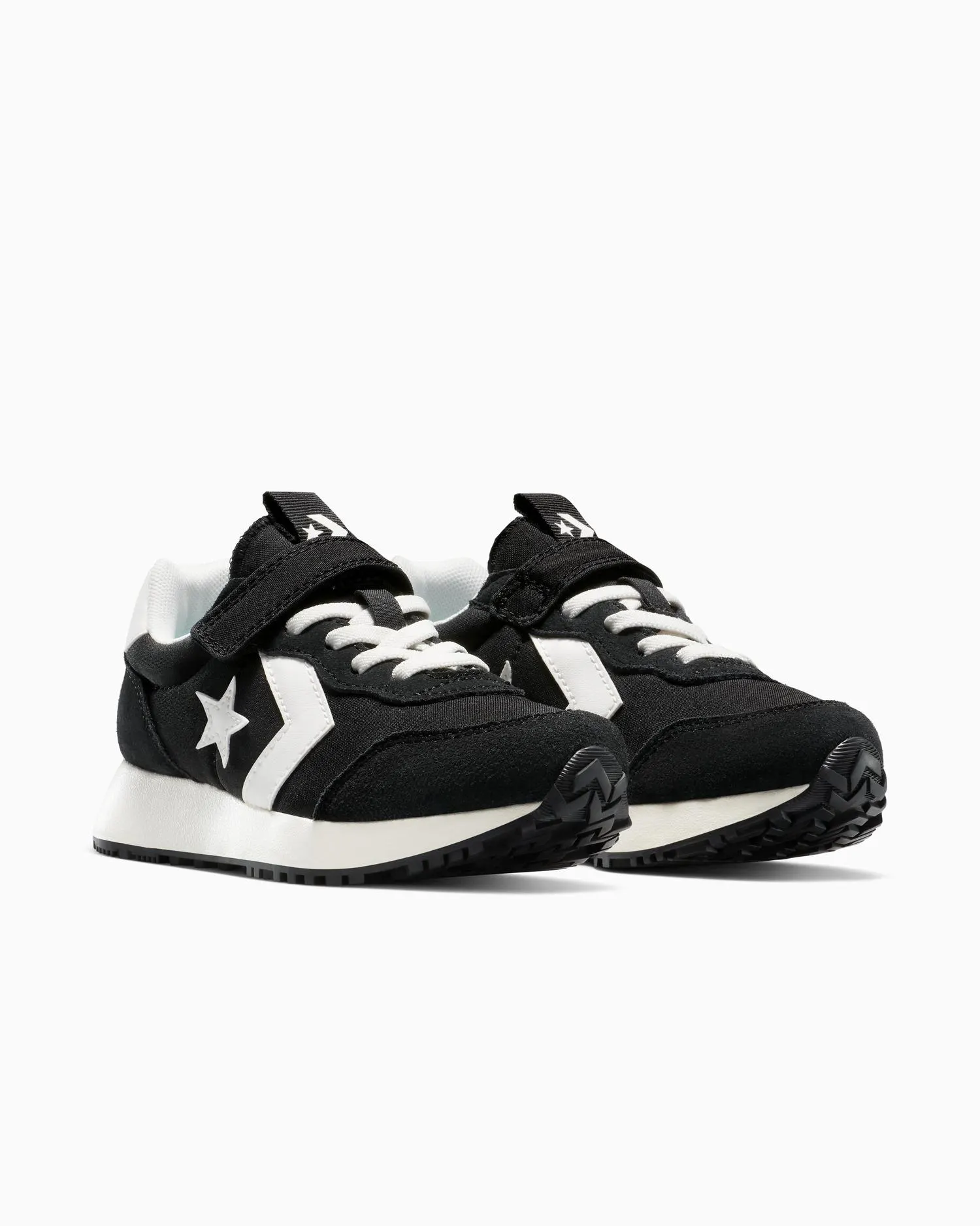 Converse Kid's Omega Hook N' Loop Black/White Shoes - Image 4