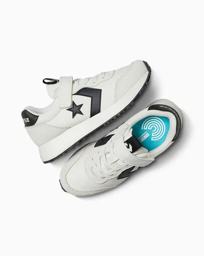 Converse Kid's Omega Trainer Hook N' Loop White/Black Shoes - Image 4