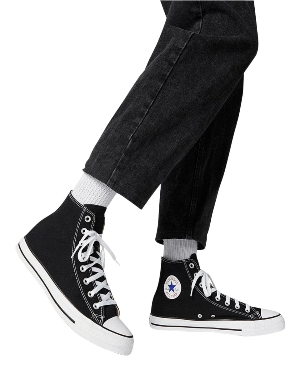 Converse Men's Chuck Taylor All Star High Top Black/White Shoe - Image 6