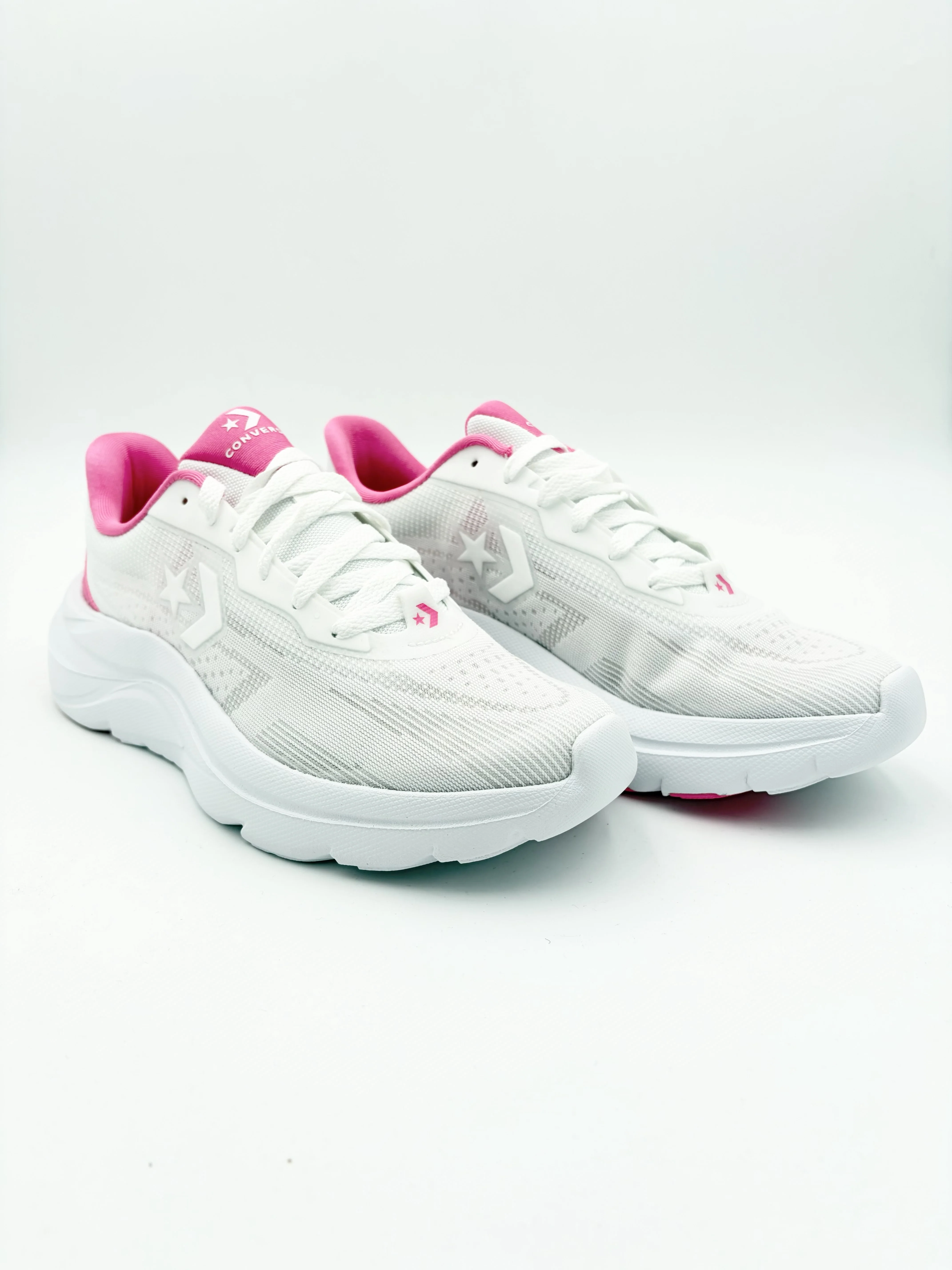 Converse Unisex Day One Runner White/Pink Running Shoe - Image 3