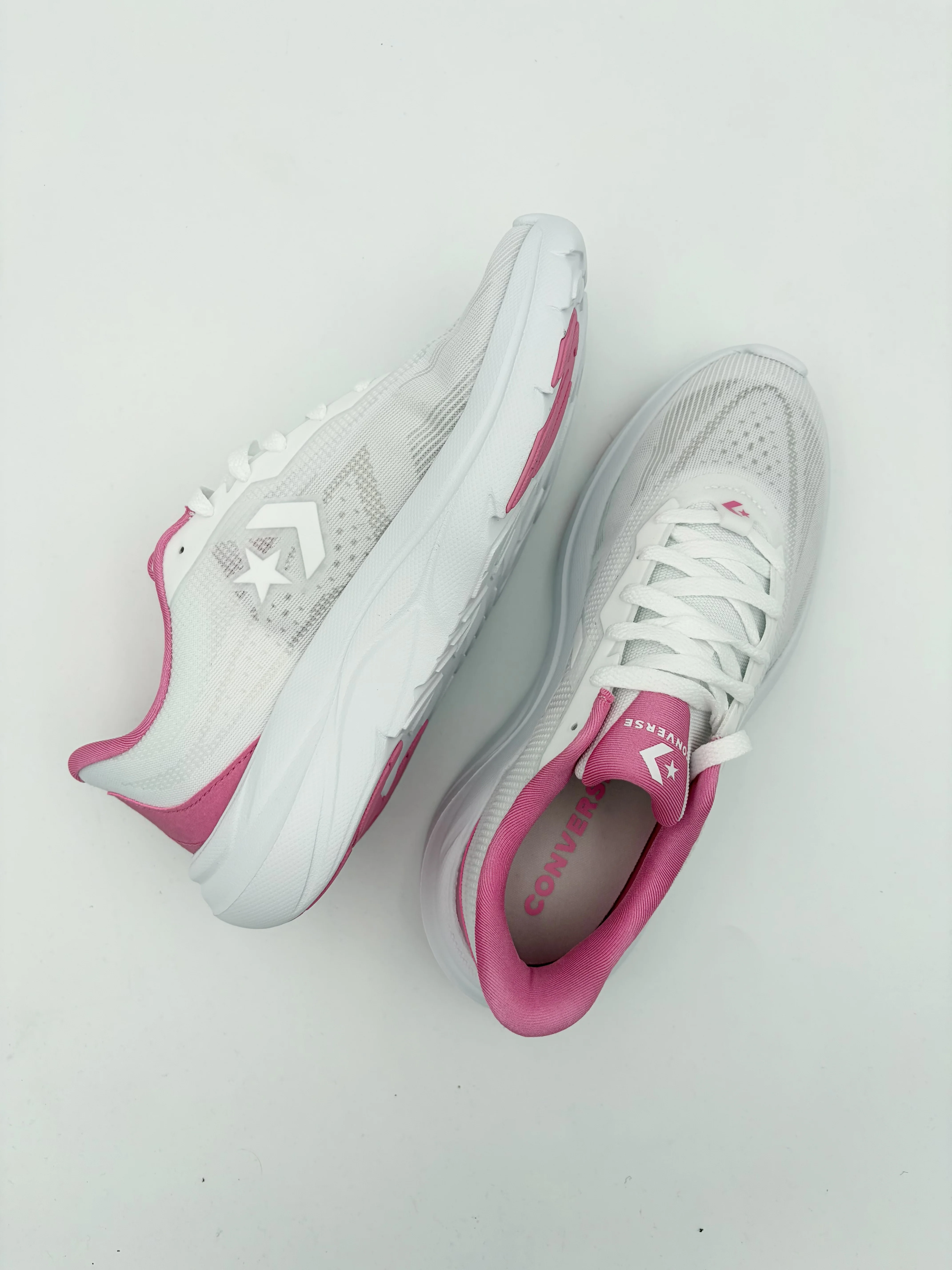Converse Unisex Day One Runner White/Pink Running Shoe - Image 4