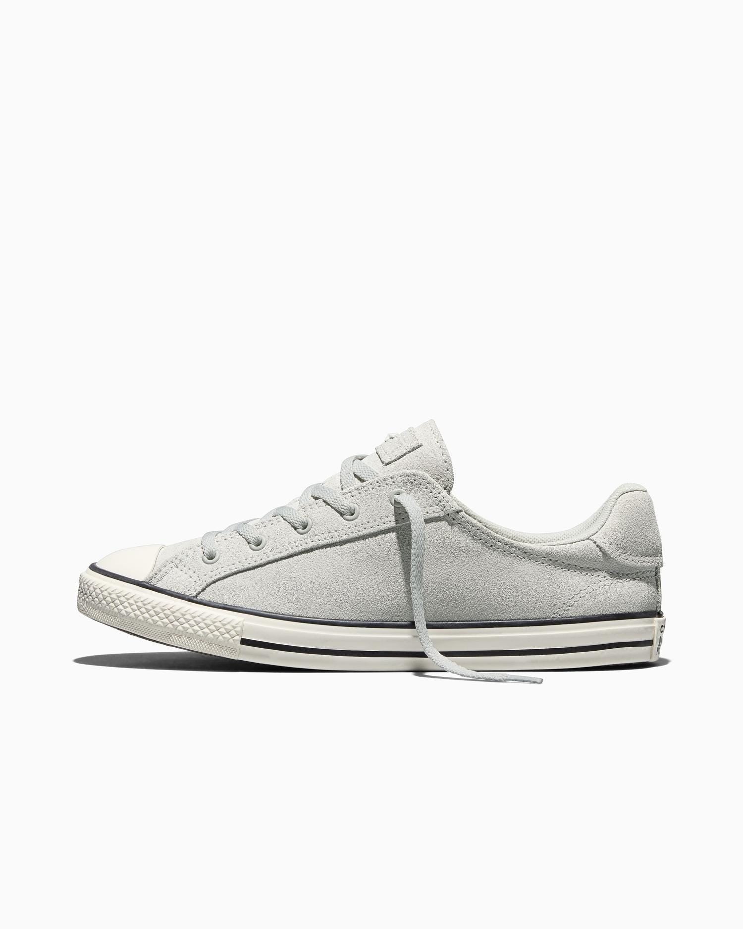 Converse Women's Chuck Taylor All Star Dainty Suede Lucky Light Grey Sneaker Shoes - Image 2