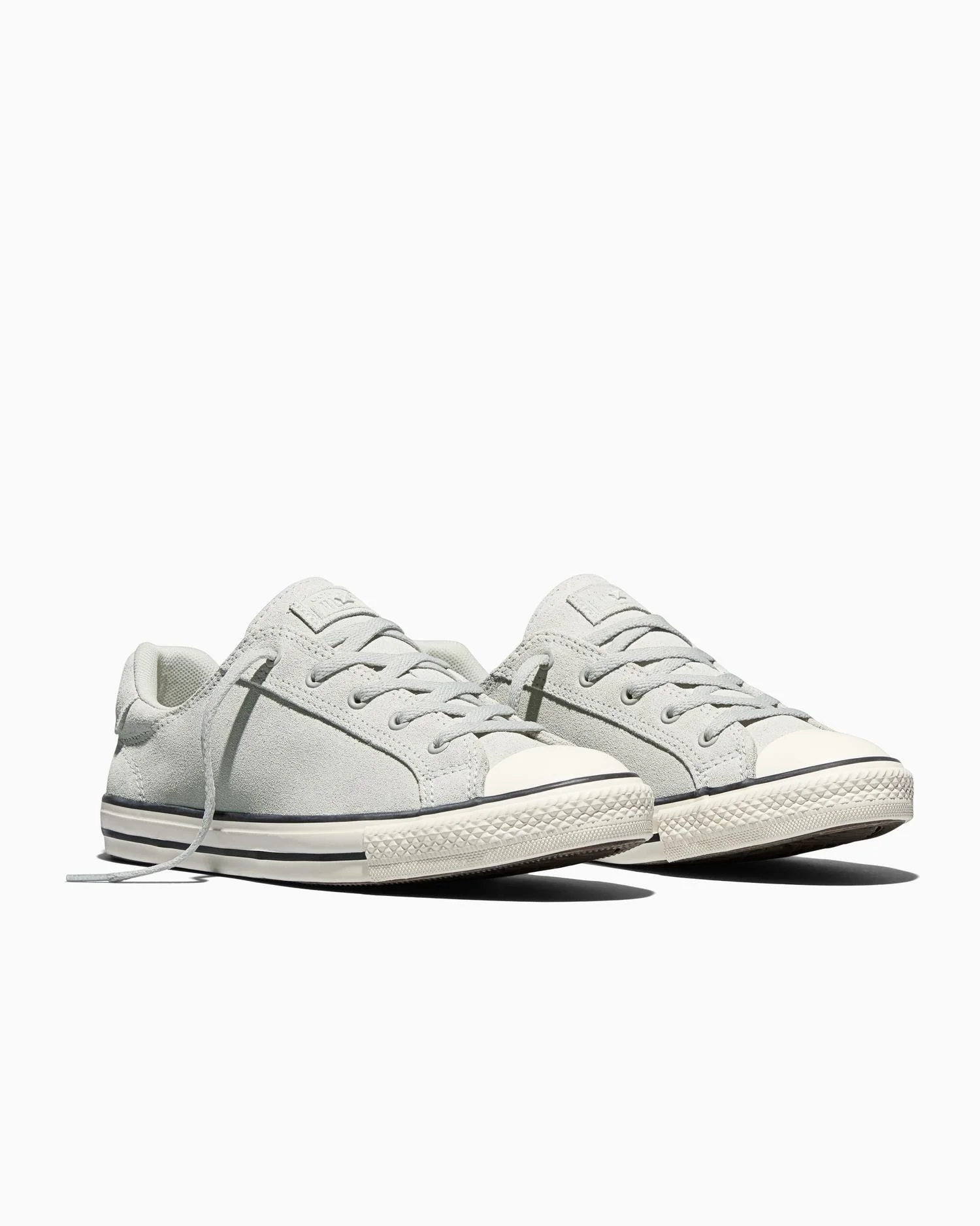 Converse Women's Chuck Taylor All Star Dainty Suede Lucky Light Grey Sneaker Shoes - Image 6