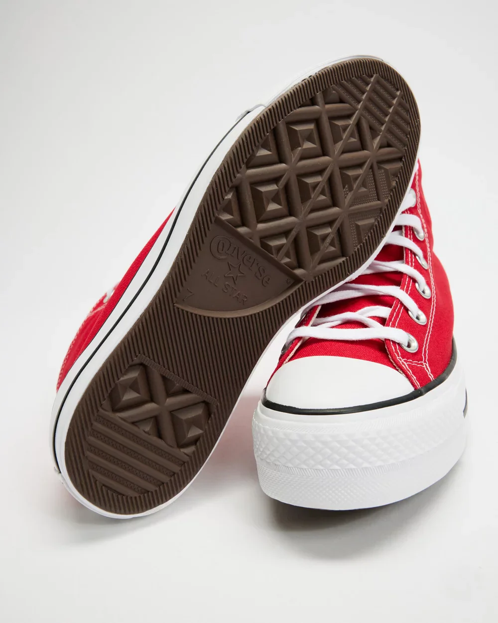 Converse Women's Chuck Taylor Lift Red Sneaker Shoes - Image 3