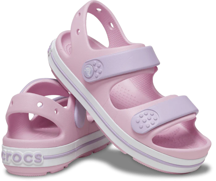CROCS KID'S CROCBAND PINK CRUISER SANDAL - Image 5