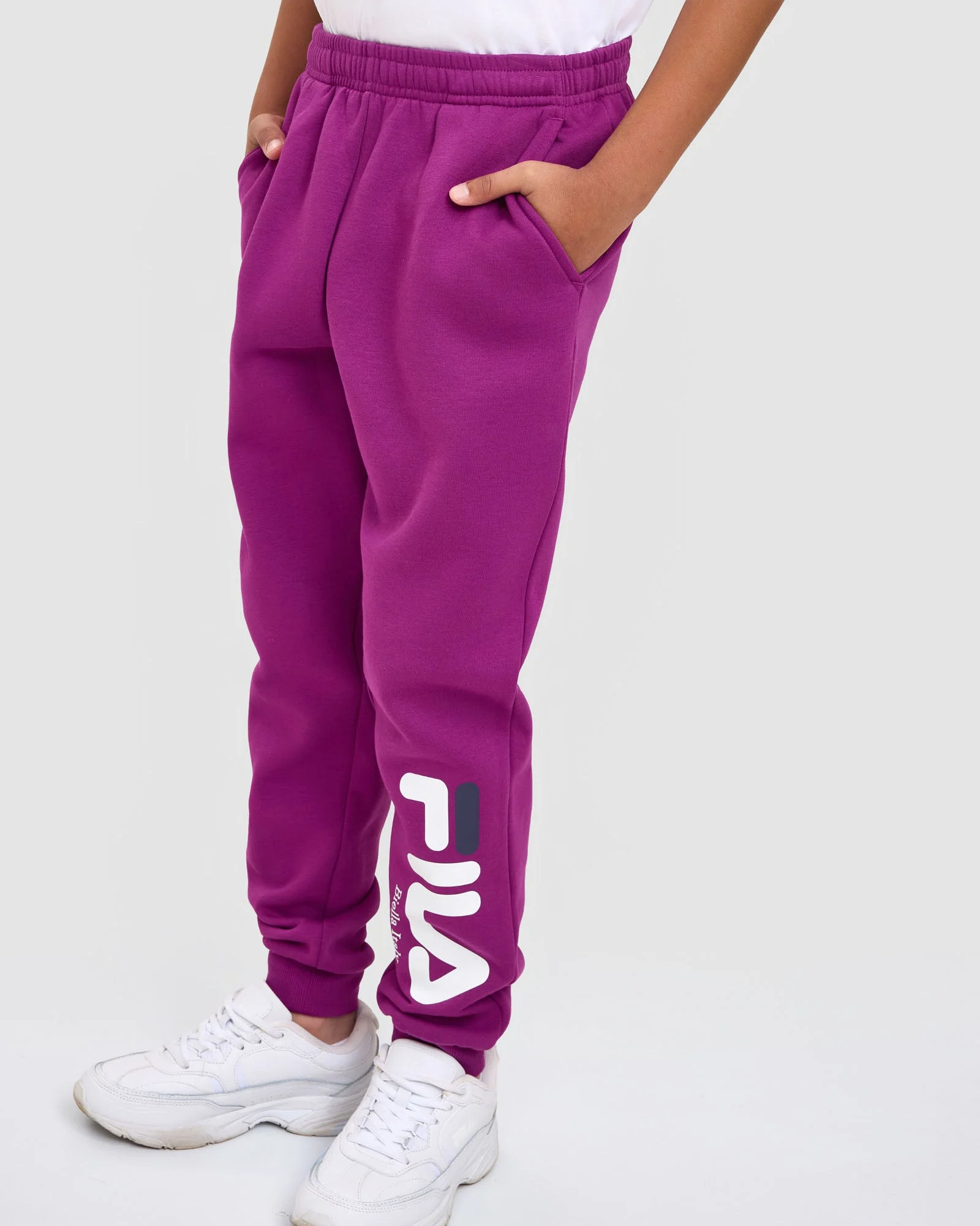 Fila Kid's Bailey Purple Trackpant - Image 4