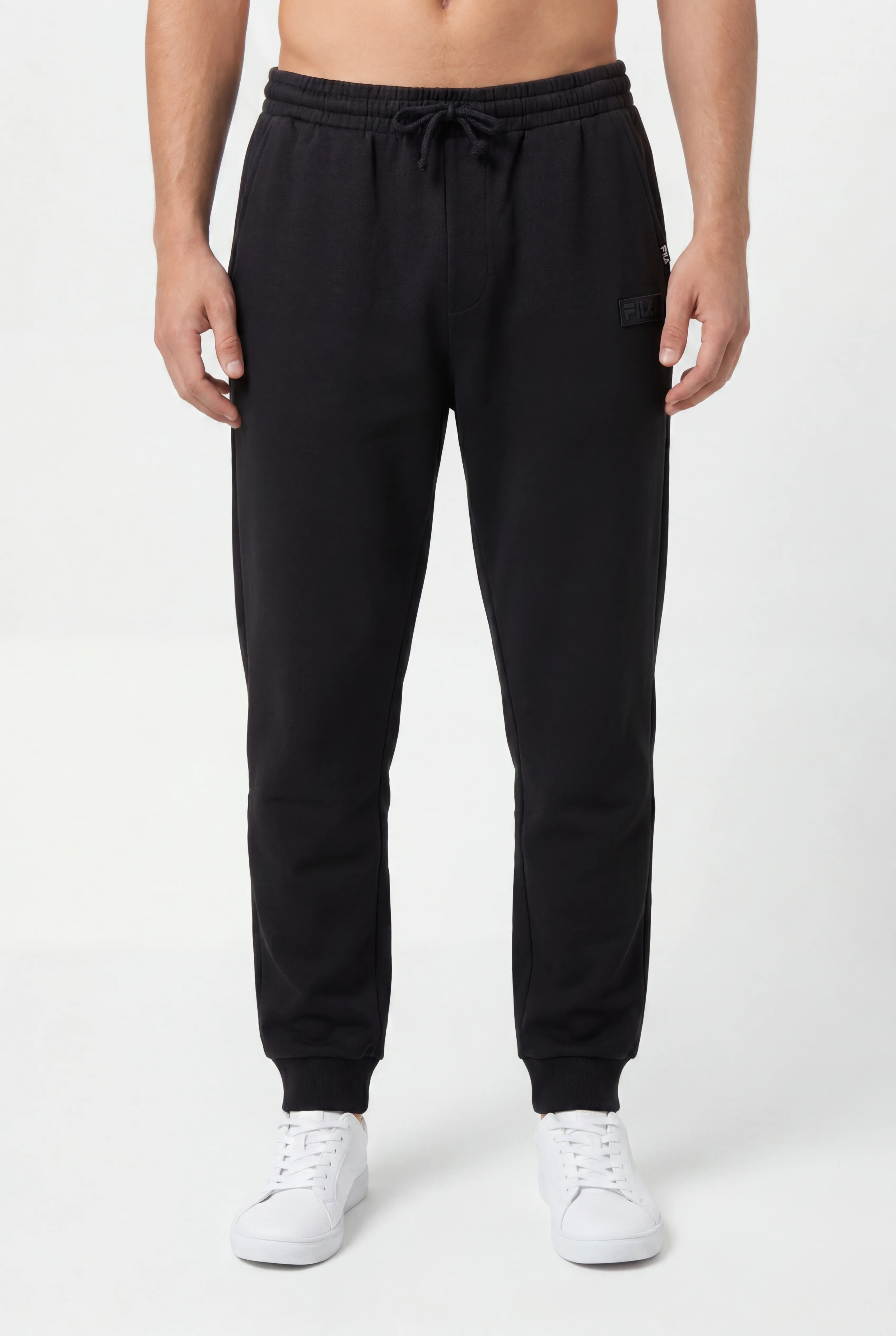 Fila Mens Byron Fleece Black Trackpants