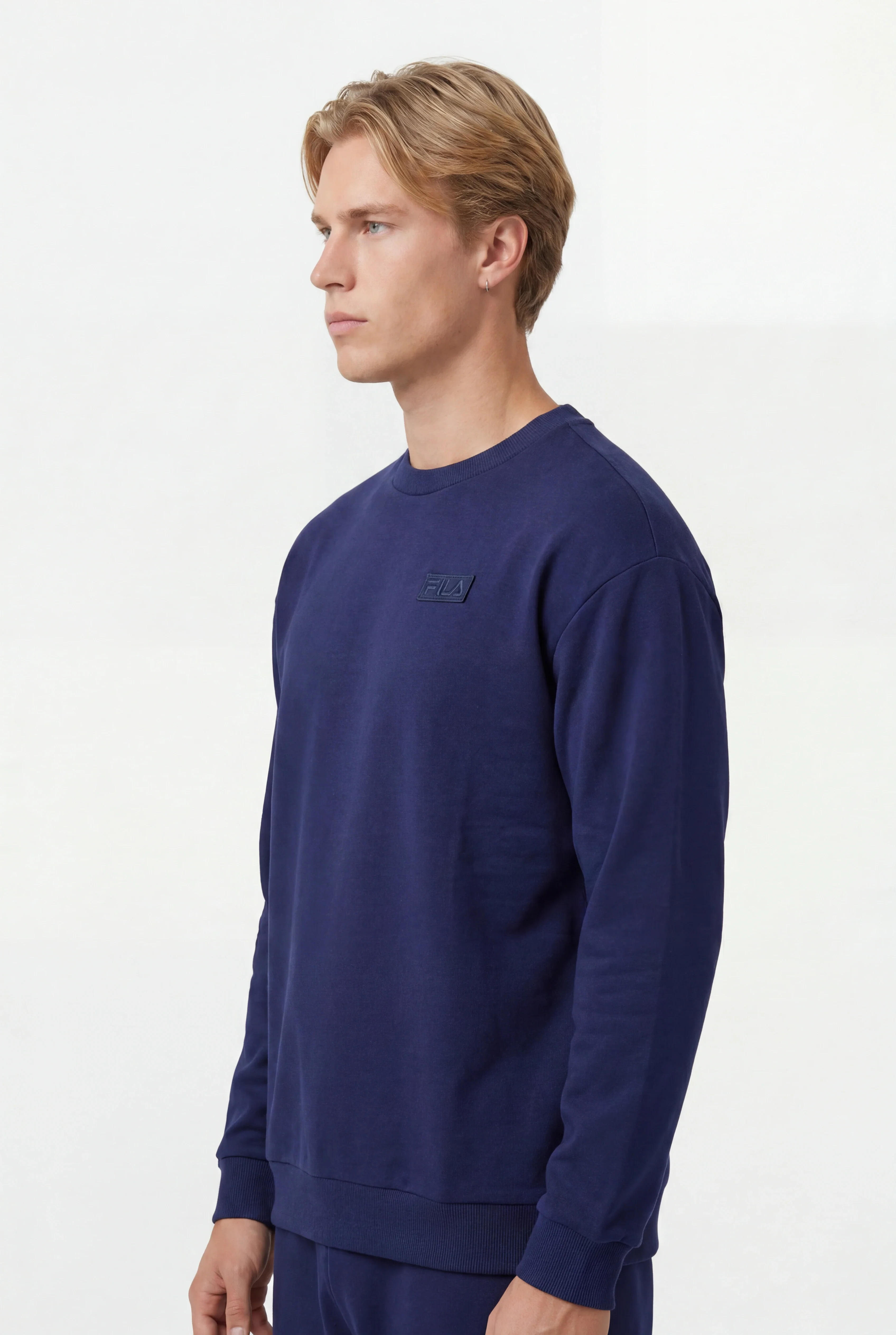 Fila Men's Byron Relaxed Crew Blue Sweatshirt - Image 3