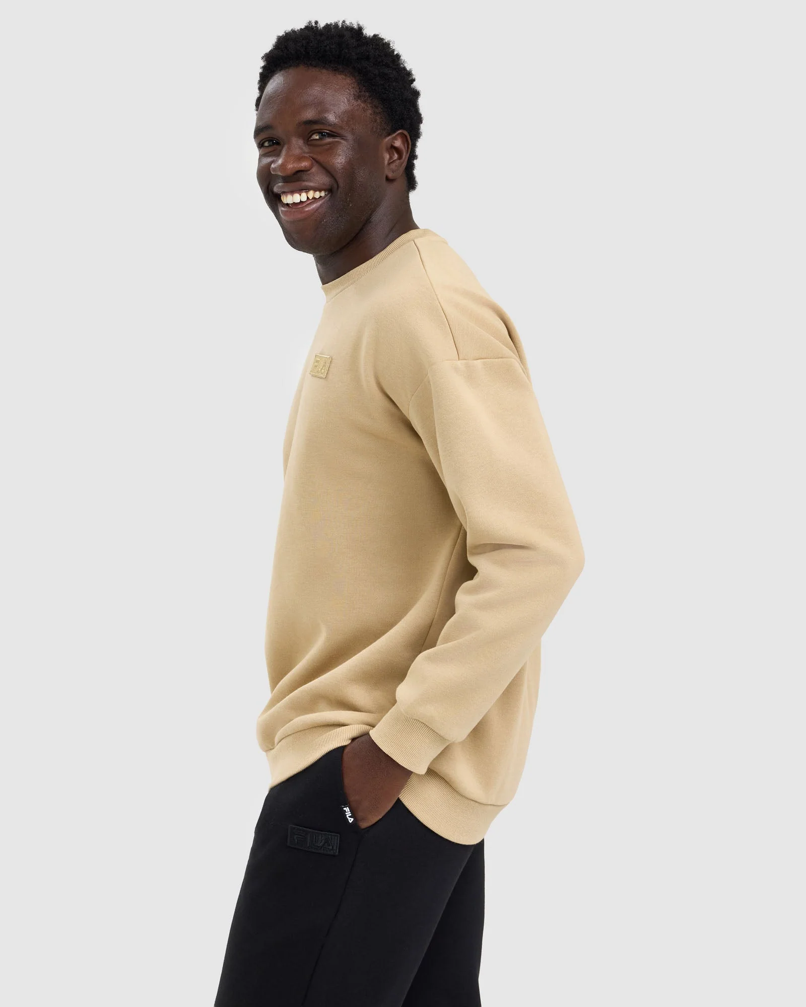 Fila Men's Byron Relaxed Crew Traverntine Sweatshirt - Image 3