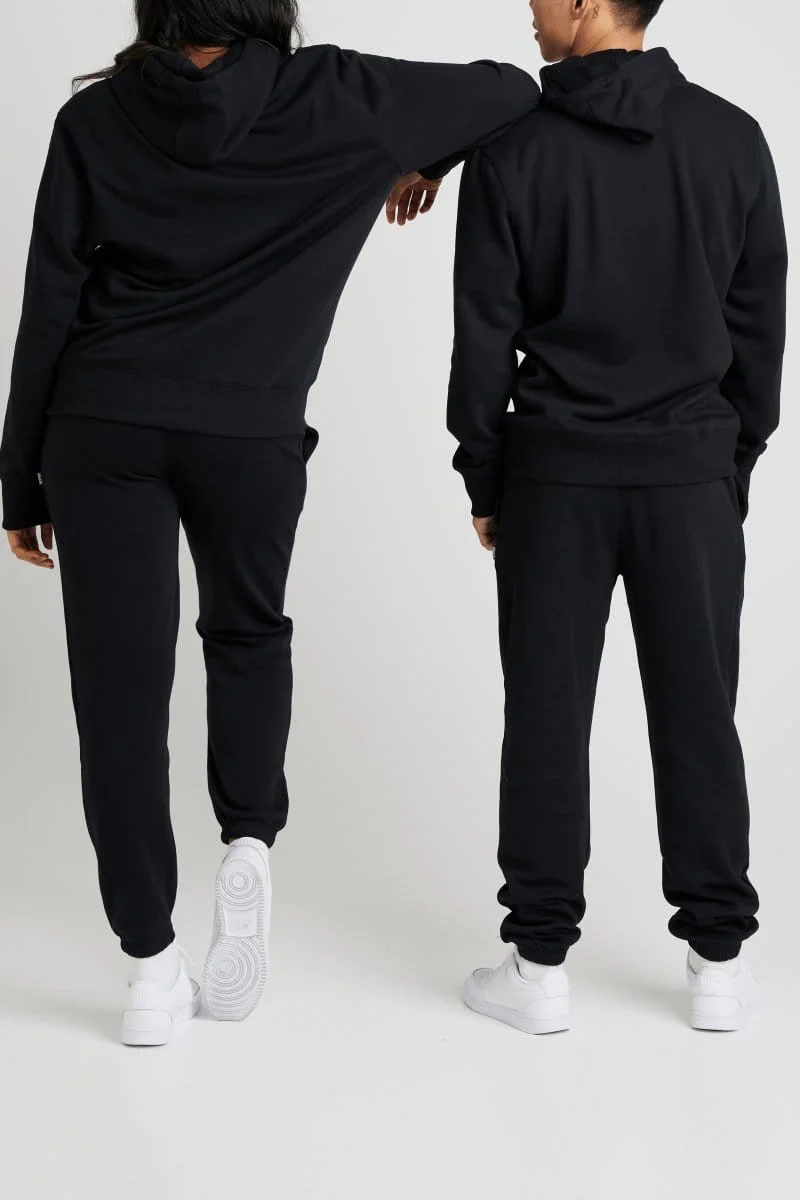 Insport Unisex Alaska Black Elastic Leg Trackpants - Image 2