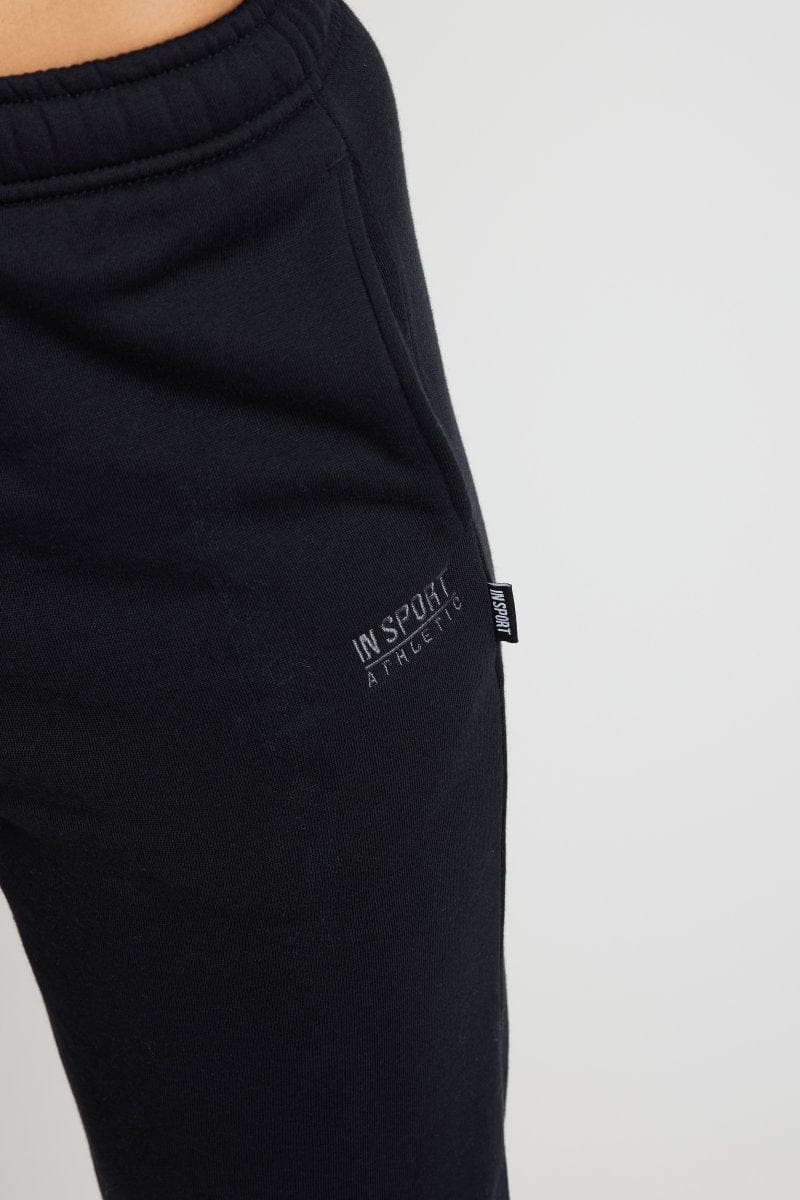 Insport Unisex Alaska Black Elastic Leg Trackpants - Image 4