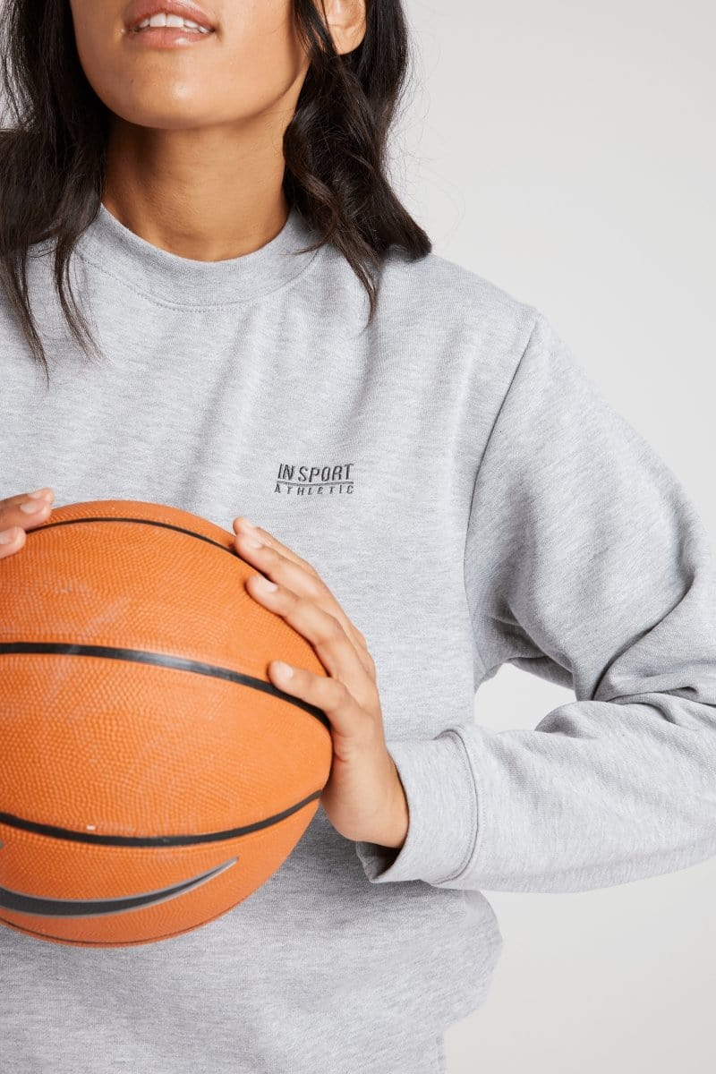 Insport Unisex Alaska Grey Marle Crew Sweatshirt - Image 4