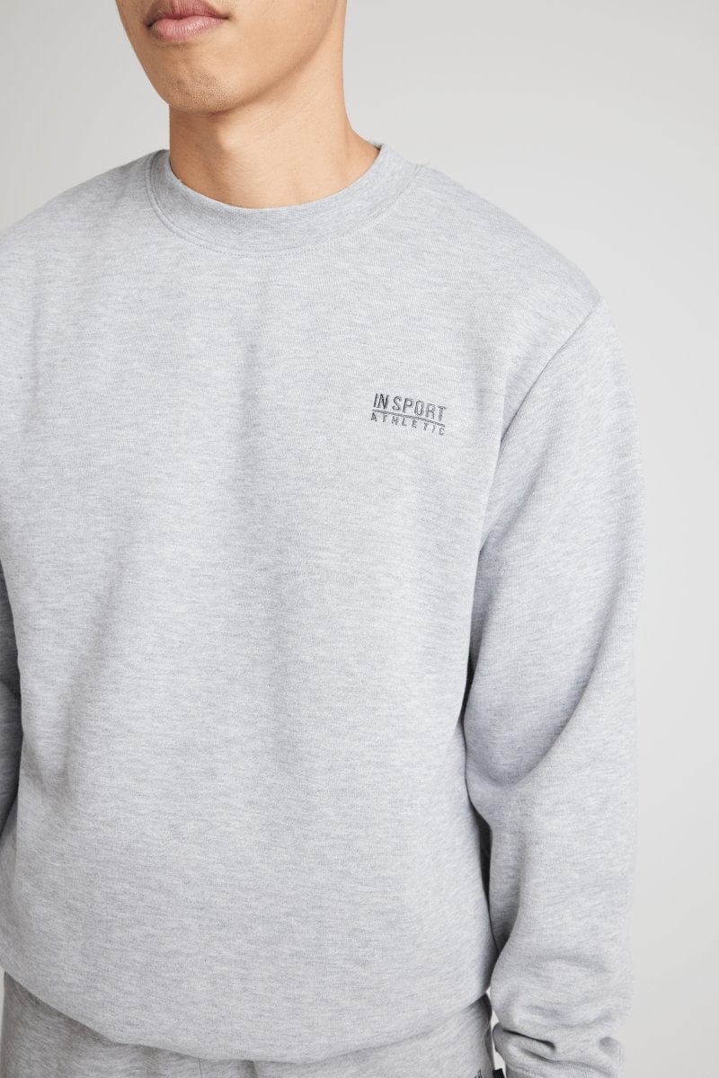 Insport Unisex Alaska Grey Marle Crew Sweatshirt - Image 6