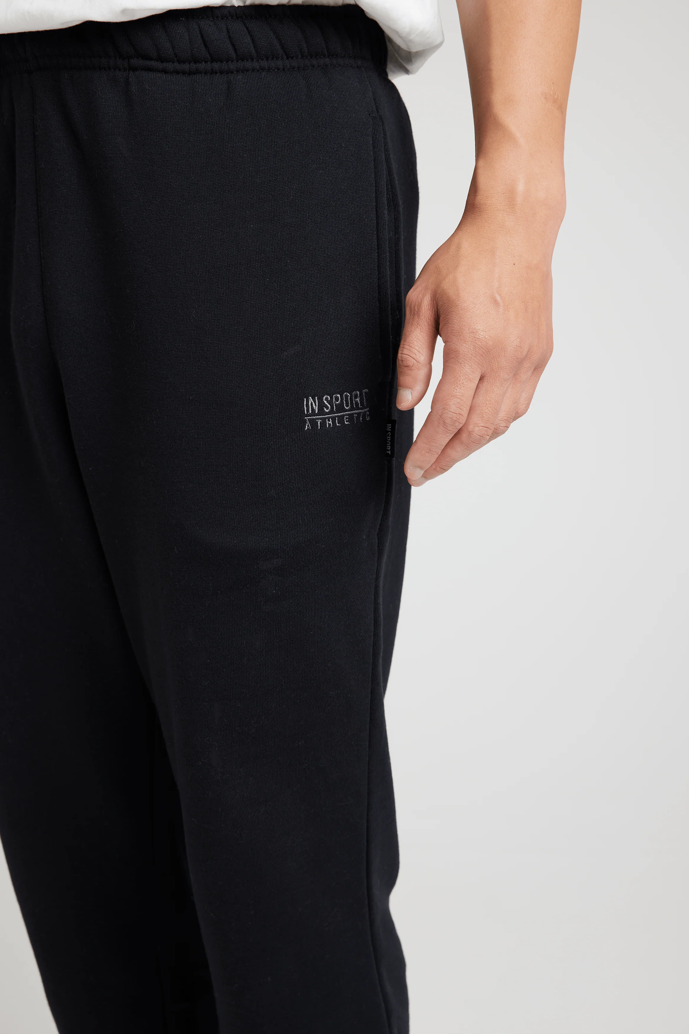 Insport Men's Aspen Black Trackpants (Open Leg) - Image 6