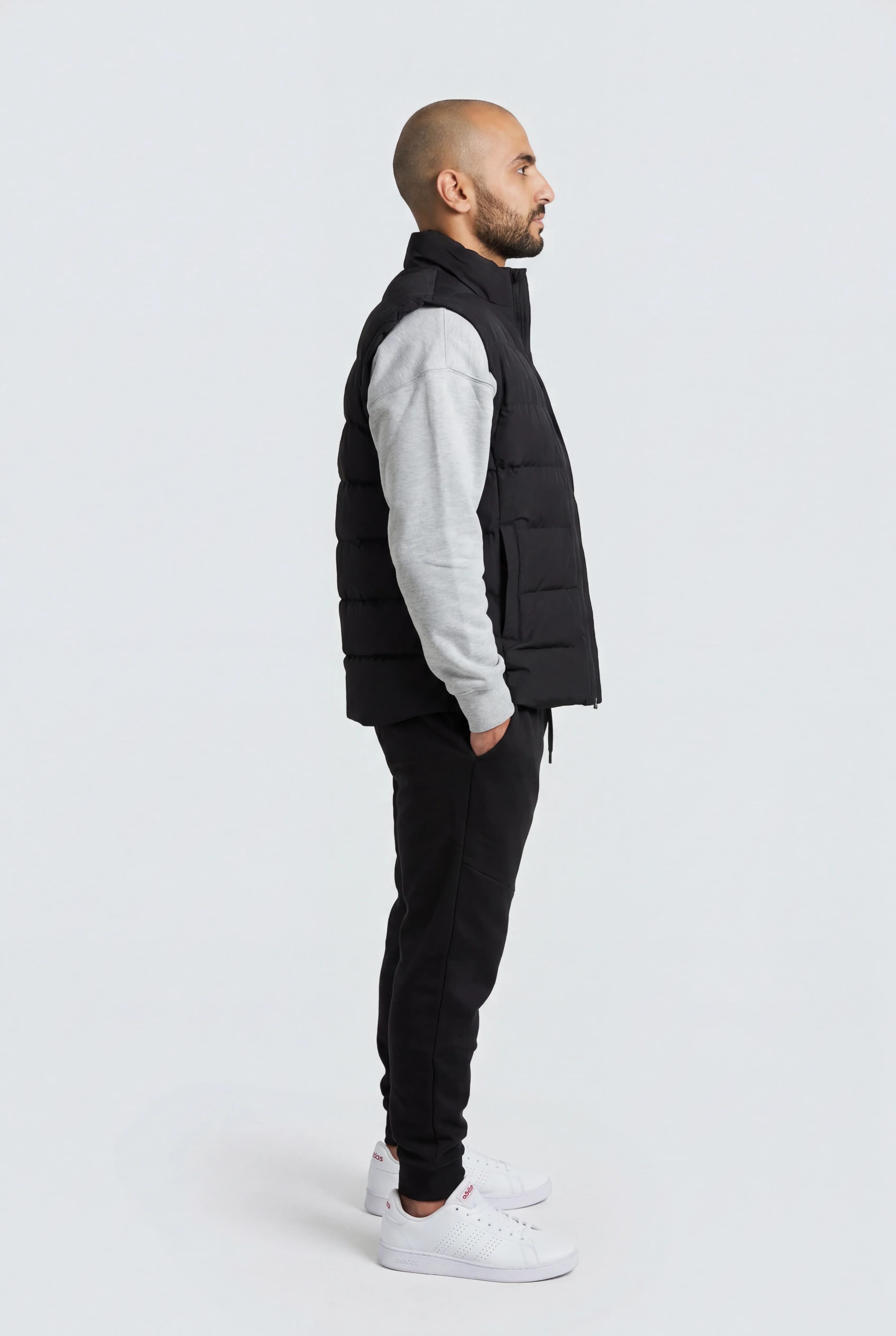 Insport Mens Black Puffer Vest - Image 5