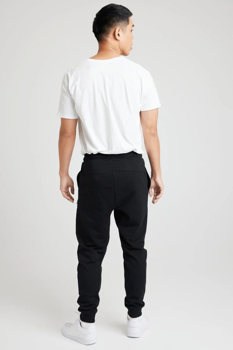 Insport Men's Boston Slim Fit Black Trackpants - Image 2