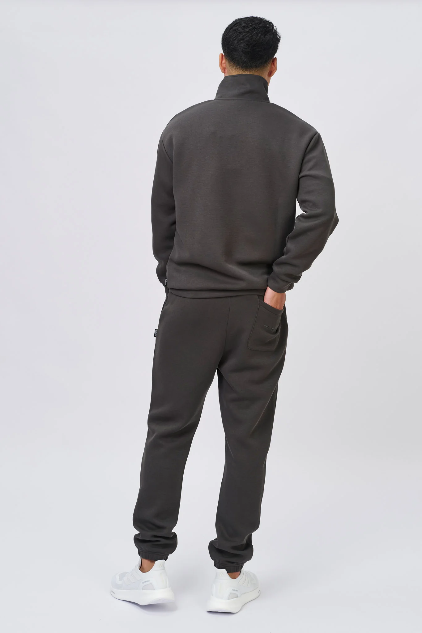 Insport Mens Denver Tech Quarter Zip Top Ash - Image 4