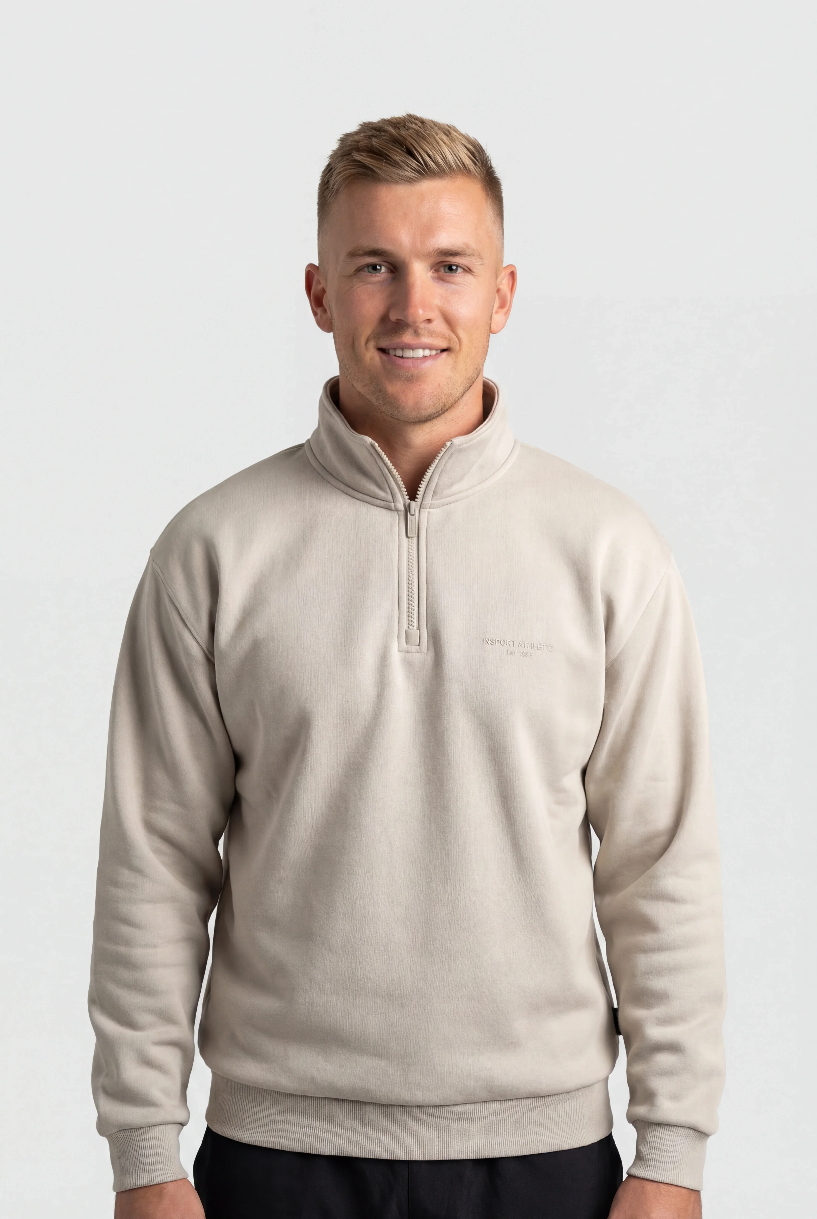 Insport Mens Denver Quarter Zip Top Antartica