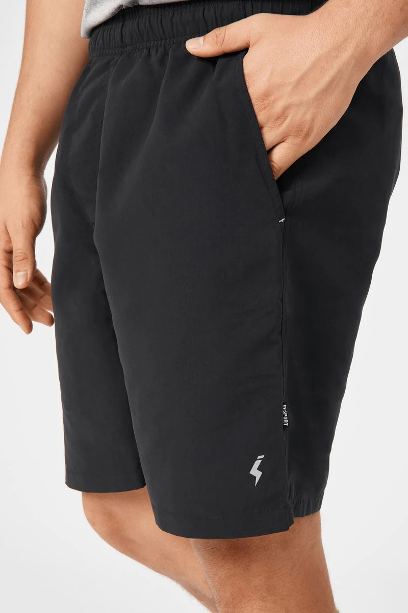 Insport Men's Miami Black Running Shorts - Image 3