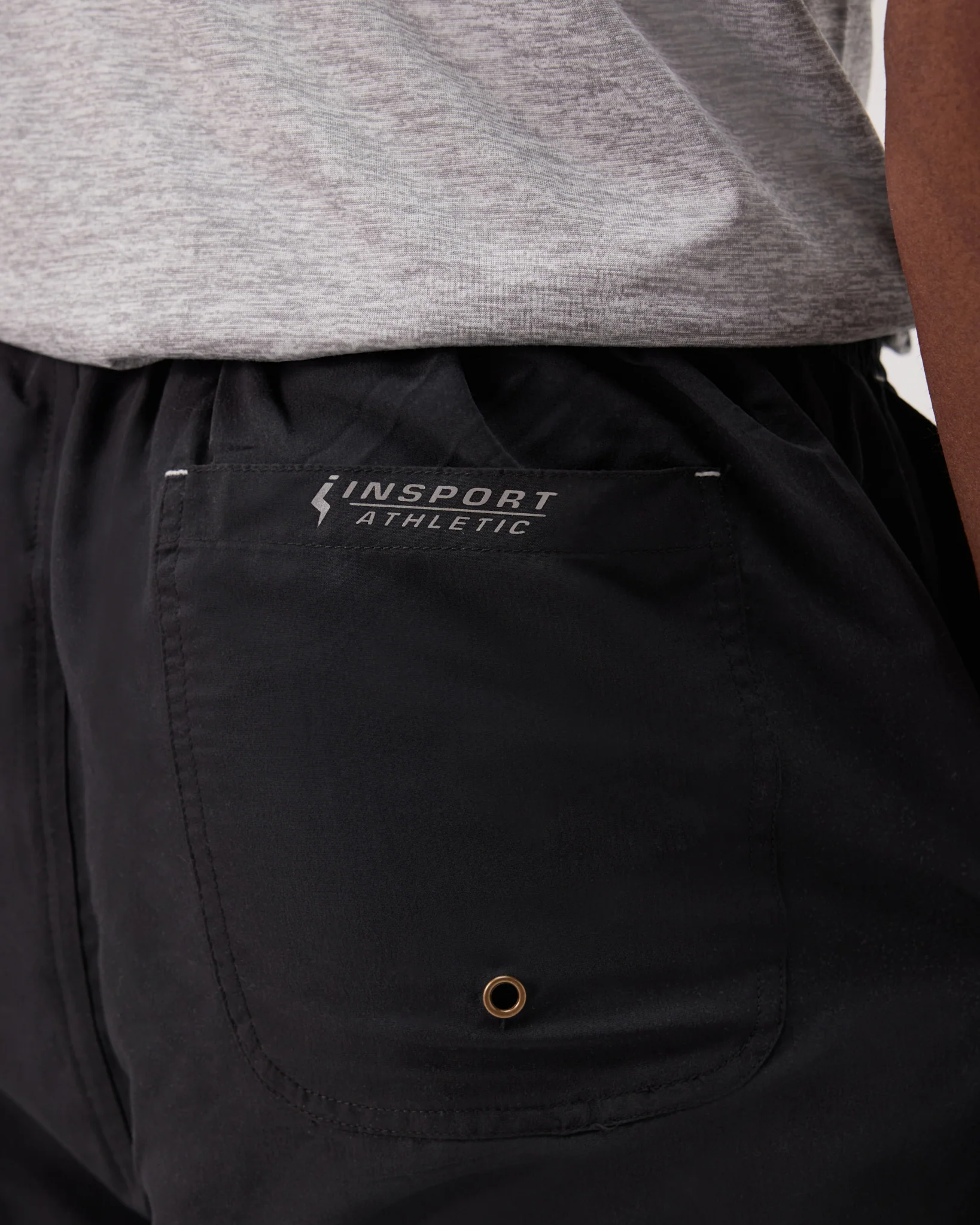 Insport Men's Miami Black Running Shorts - Image 4