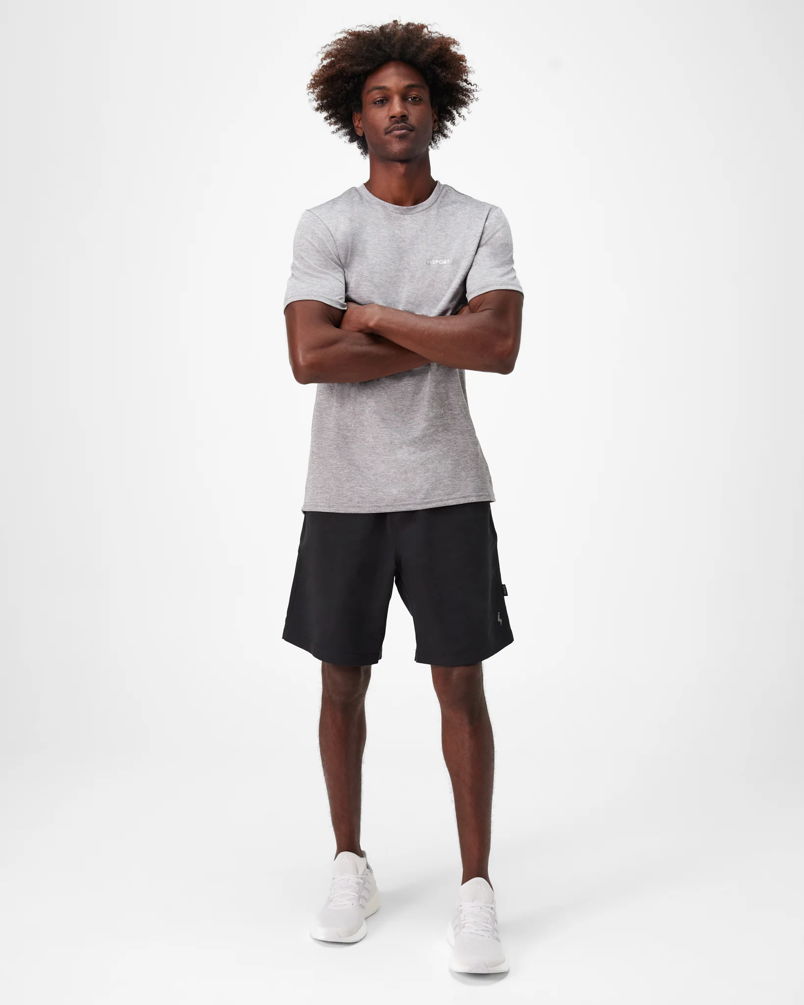 Insport Men's Miami Black Running Shorts - Image 5