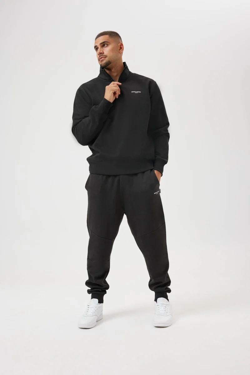 Insport Men's Alaska Quarter Zip Top Black