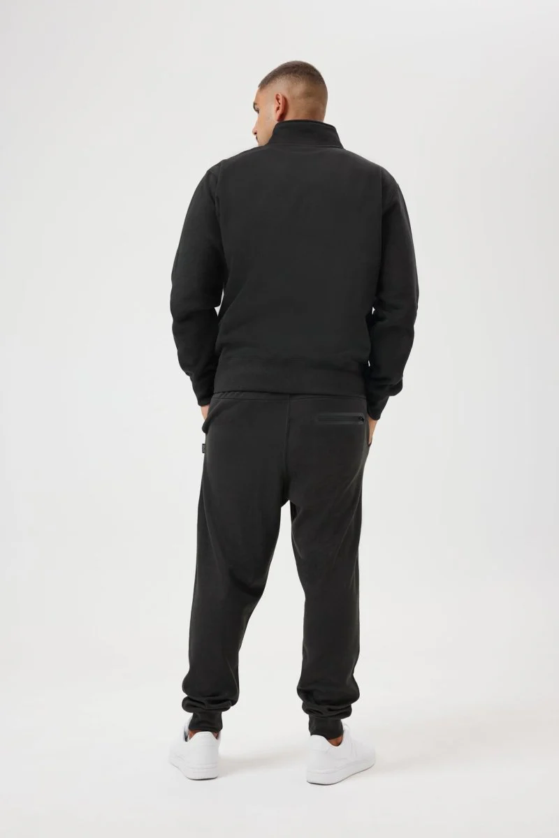 Insport Men's Alaska Quarter Zip Top Black - Image 2