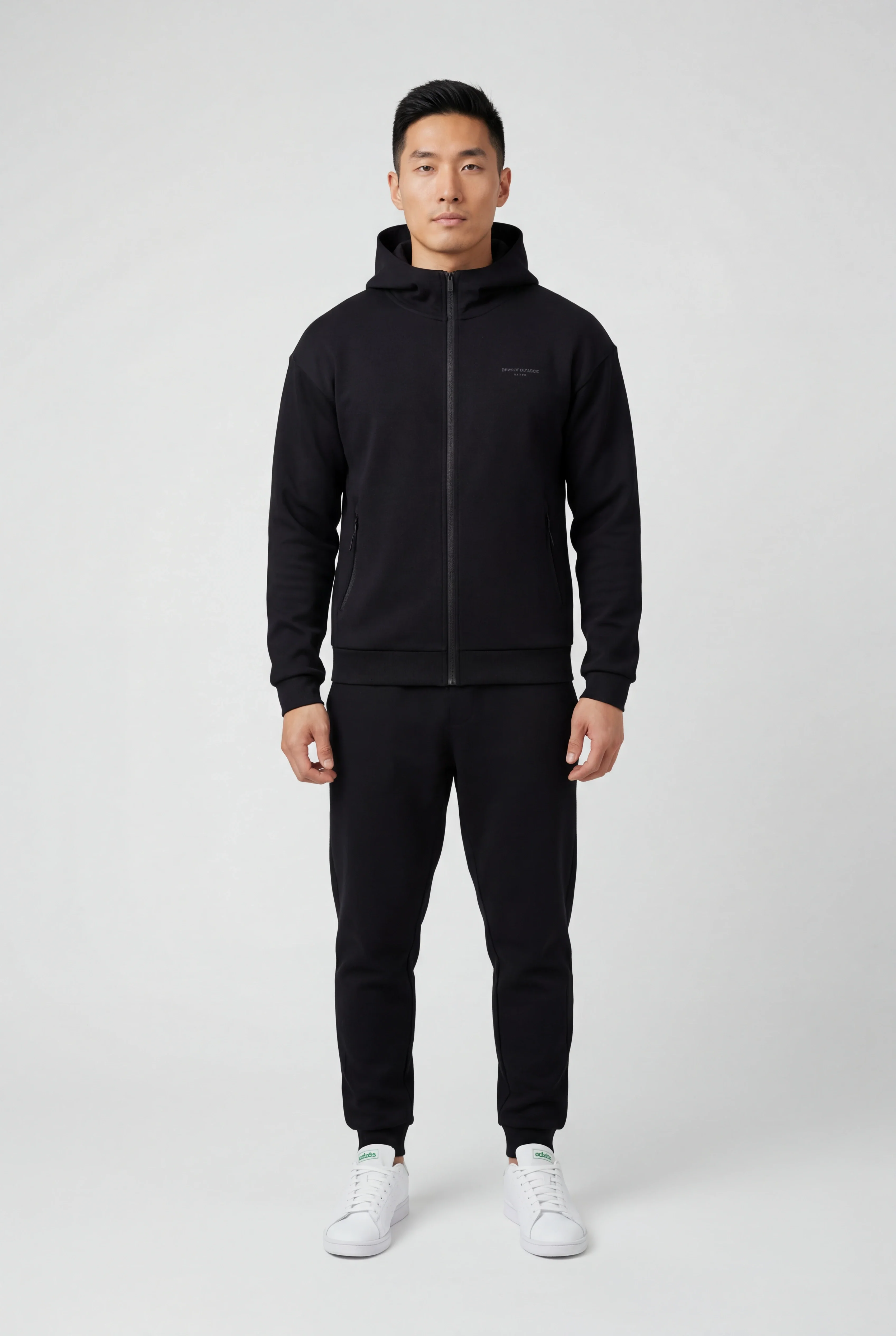 Insport Mens Scuba Hooded Zip Black Jacket - Image 2