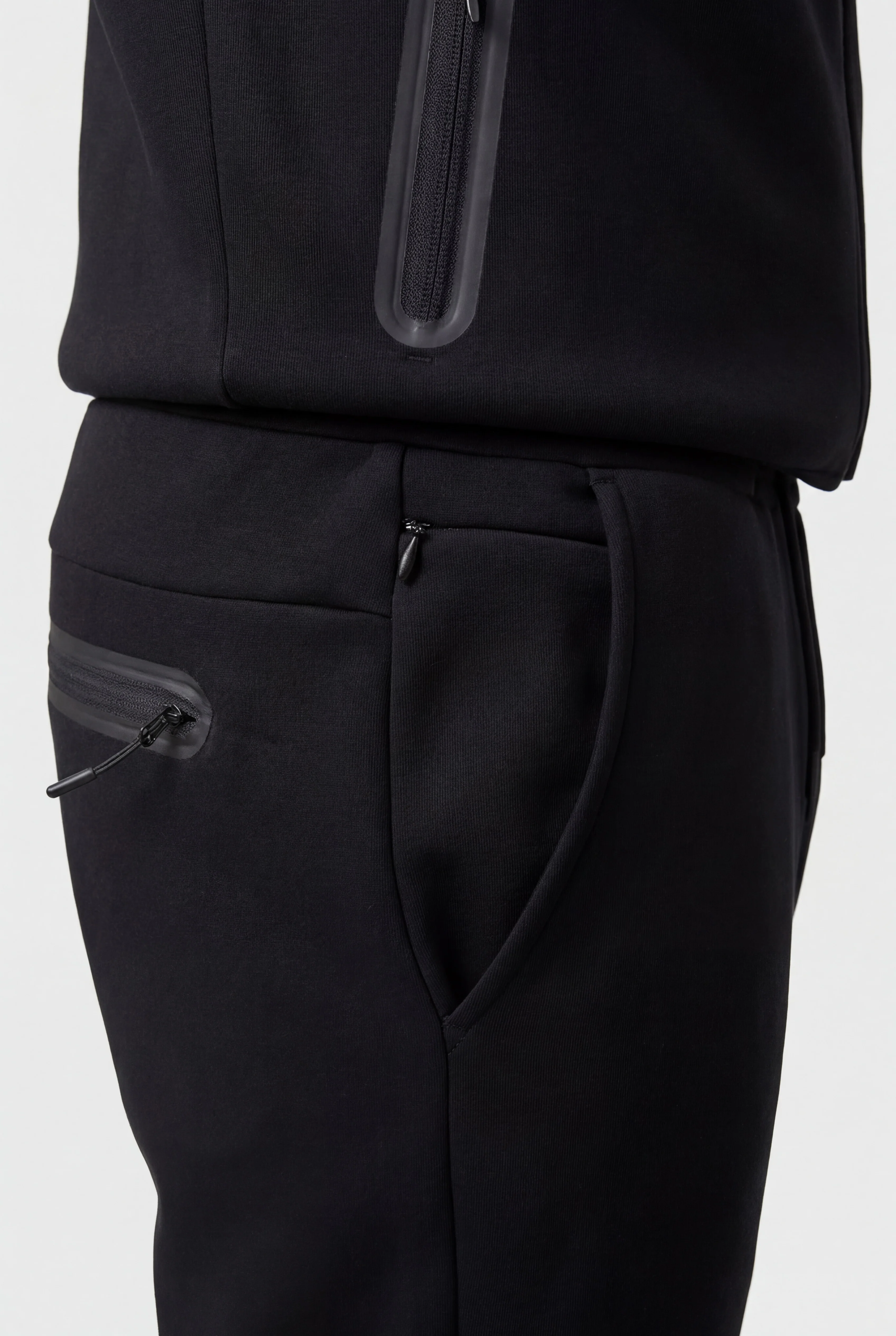 Insport Mens Scuba Hooded Zip Black Jacket - Image 6