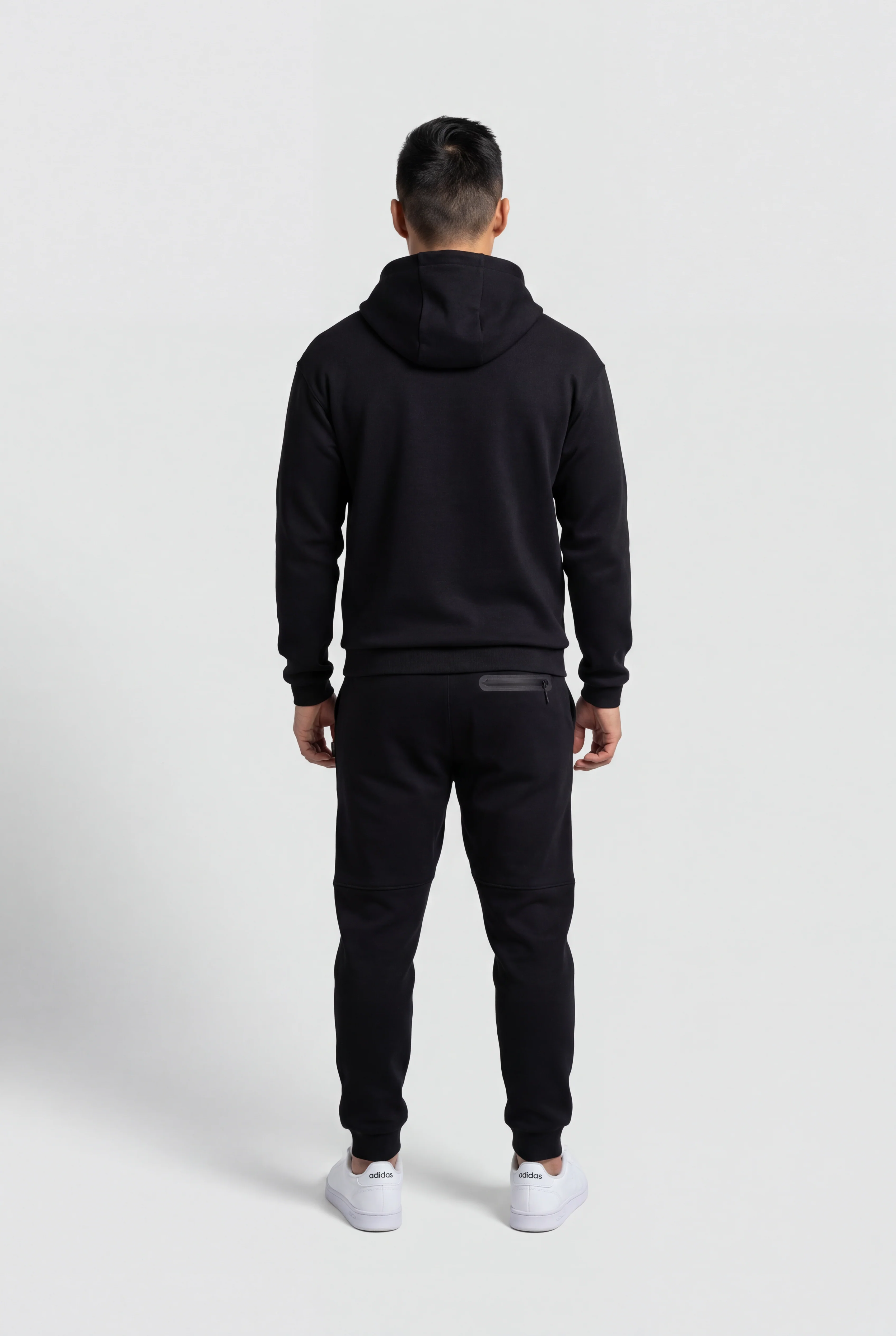 Insport Mens Scuba Hooded Zip Black Jacket - Image 3