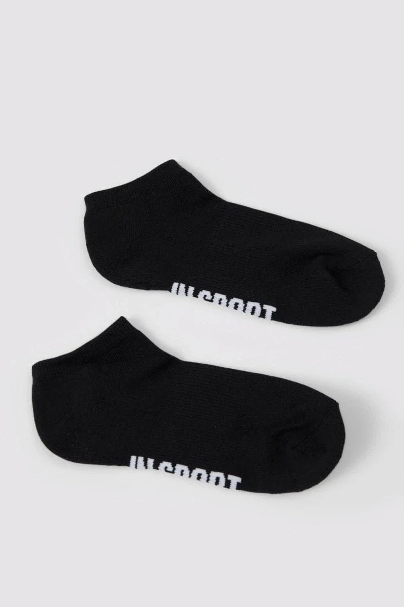 Insport Men's Sports Cushion Ankle 3 Pack Black Socks - Image 2