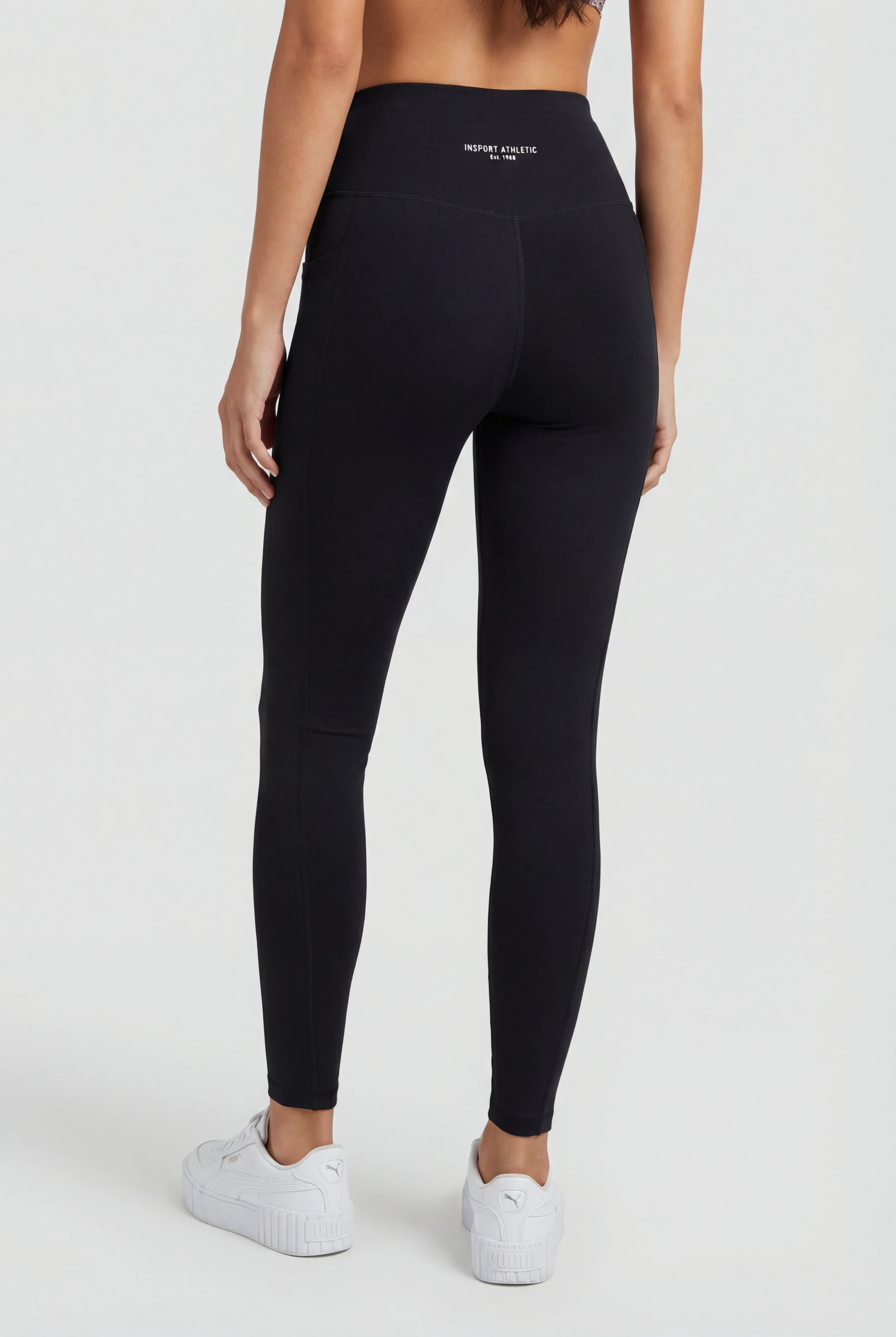 Insport Womens Black Pocket Tights - Image 4