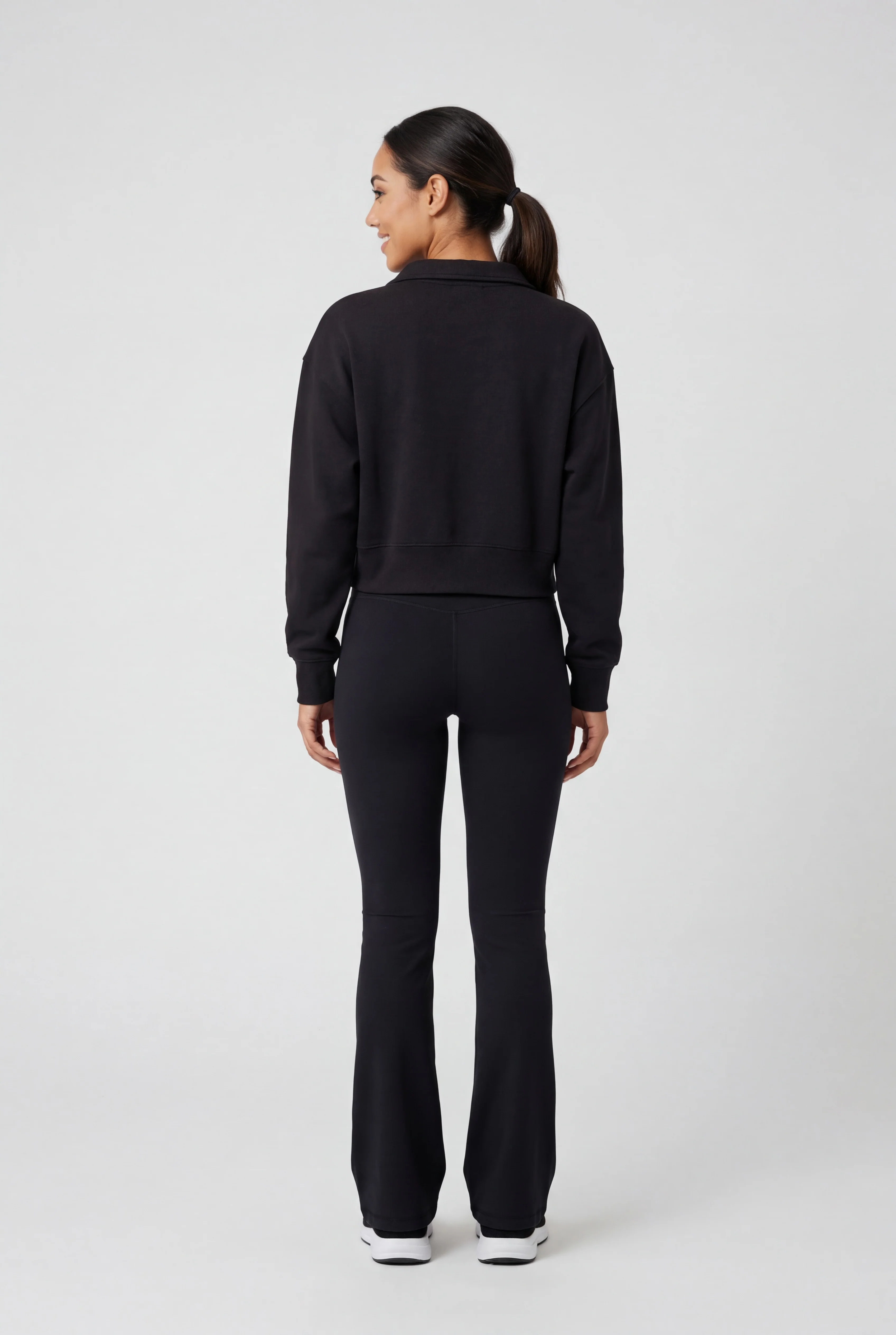 Insport Womens Flare Black Tights - Image 2