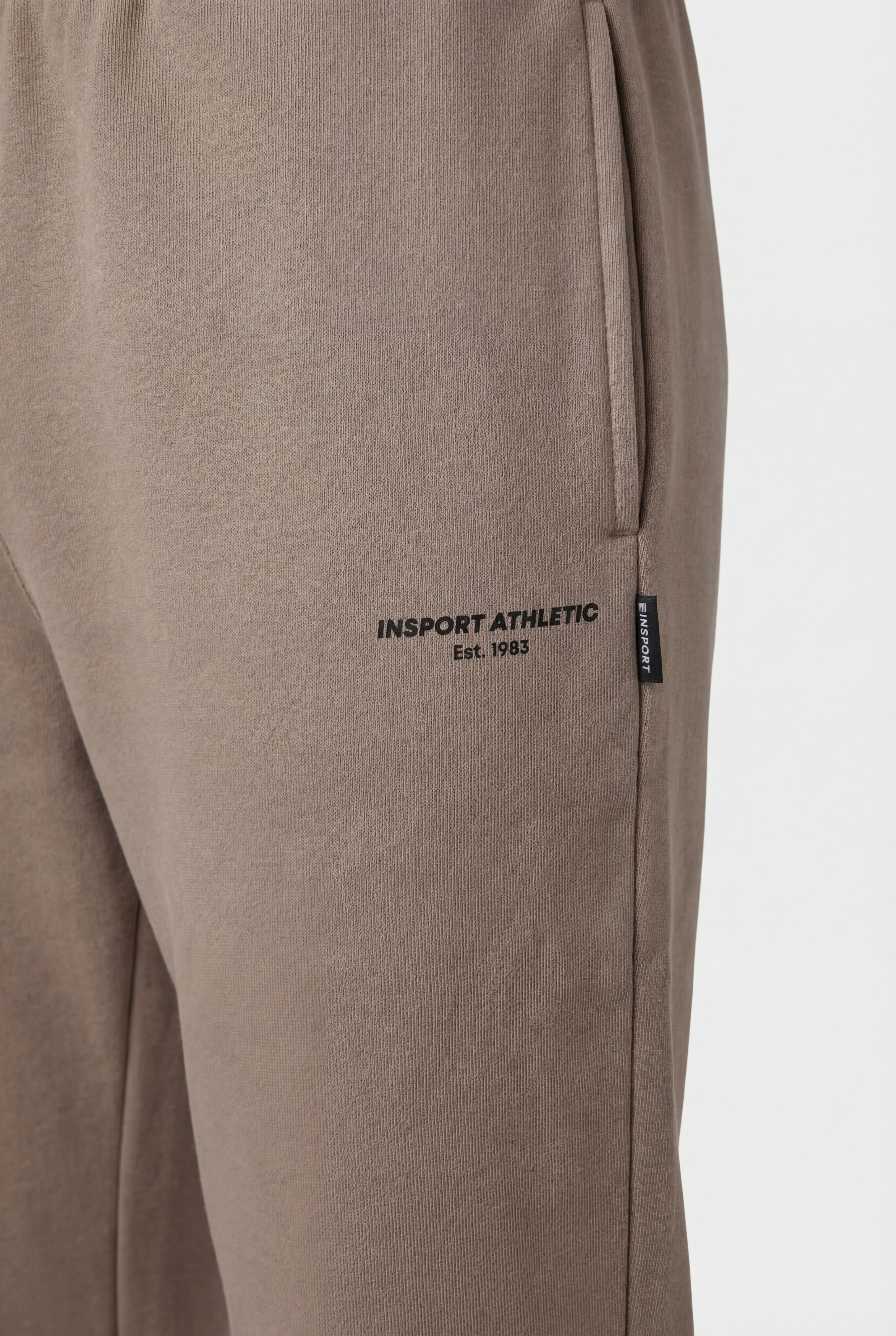 Insport Womens Mia Taupe Fleece Trackpants - Image 3