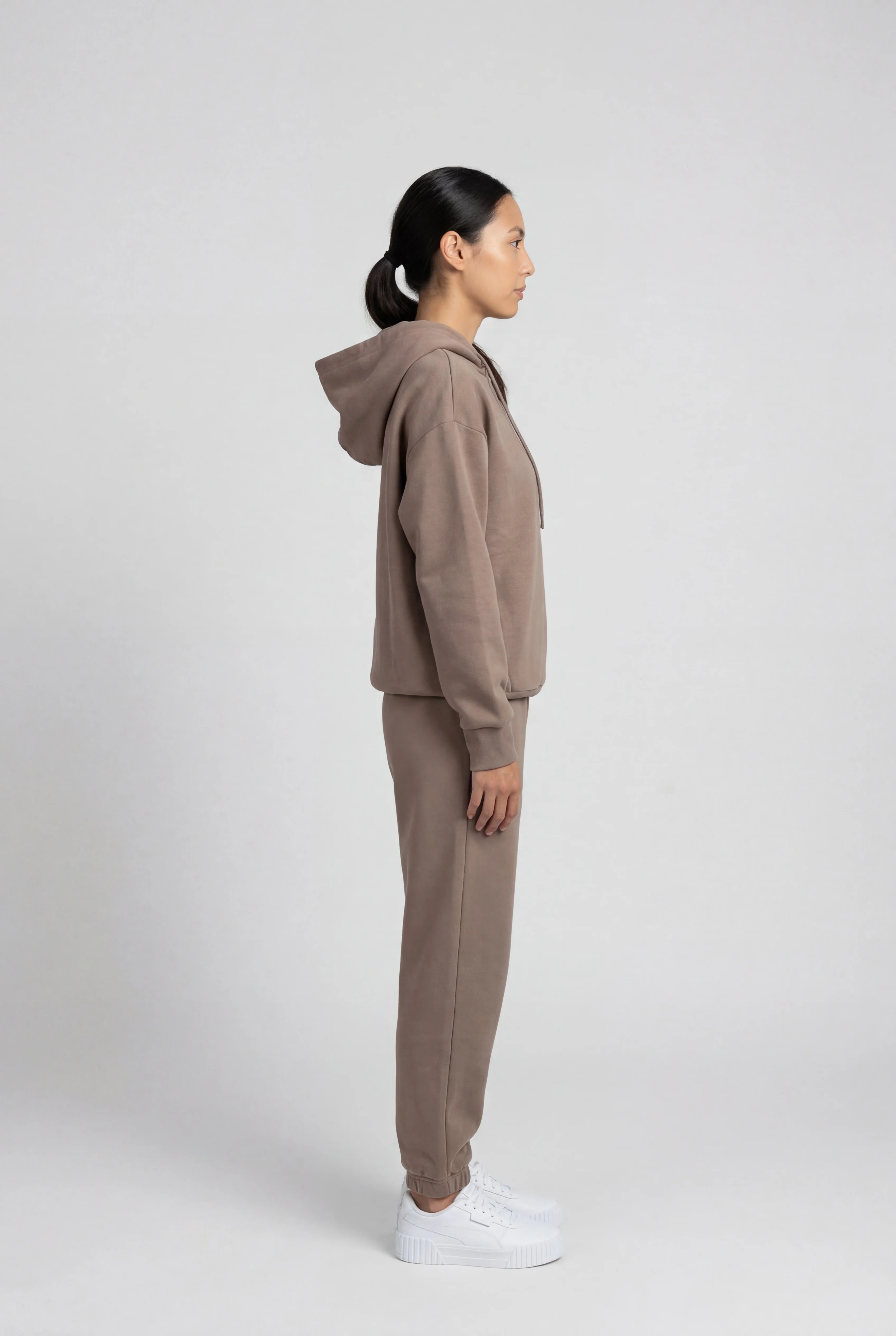 Insport Womens Mia Taupe Fleece Trackpants - Image 4