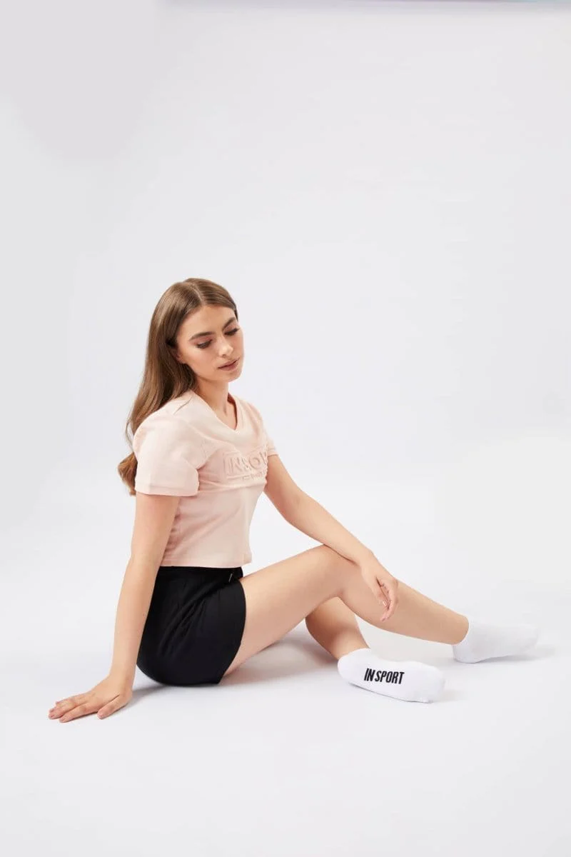 Insport Women's Sports Cushion White Ankle 3 Pack Socks (2-8) - Image 2