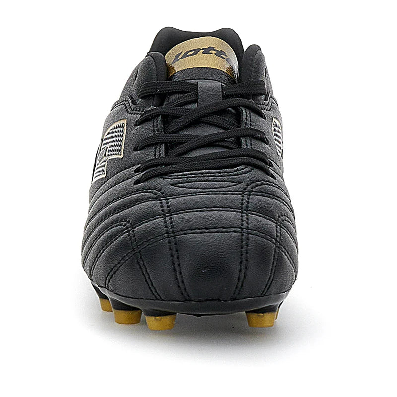 Lotto Kid's Stadio 705 Fg Black/Gold Football Boots - Image 4