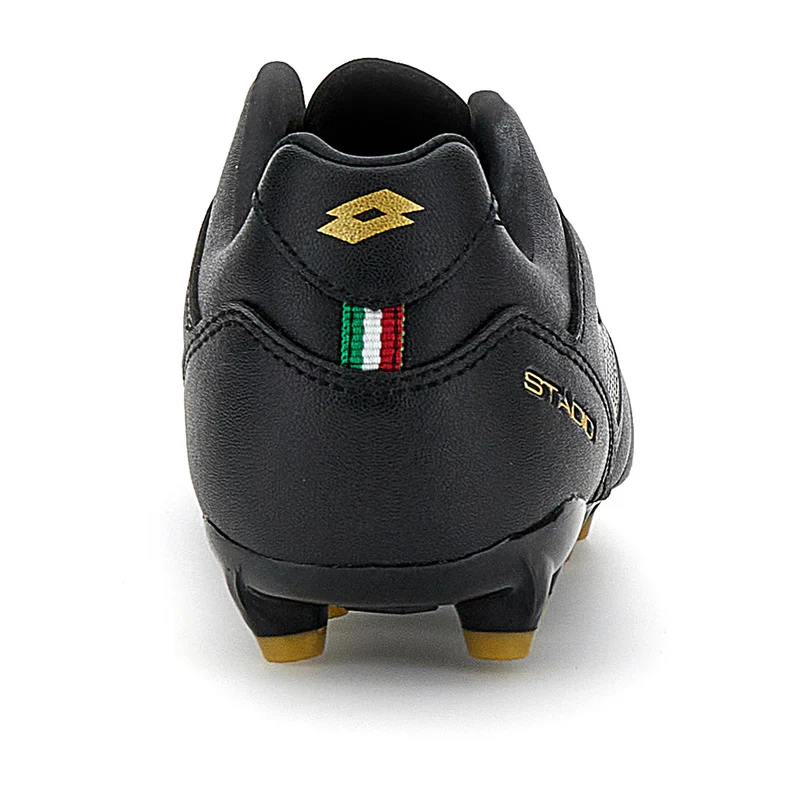 Lotto Kid's Stadio 705 Fg Black/Gold Football Boots - Image 5