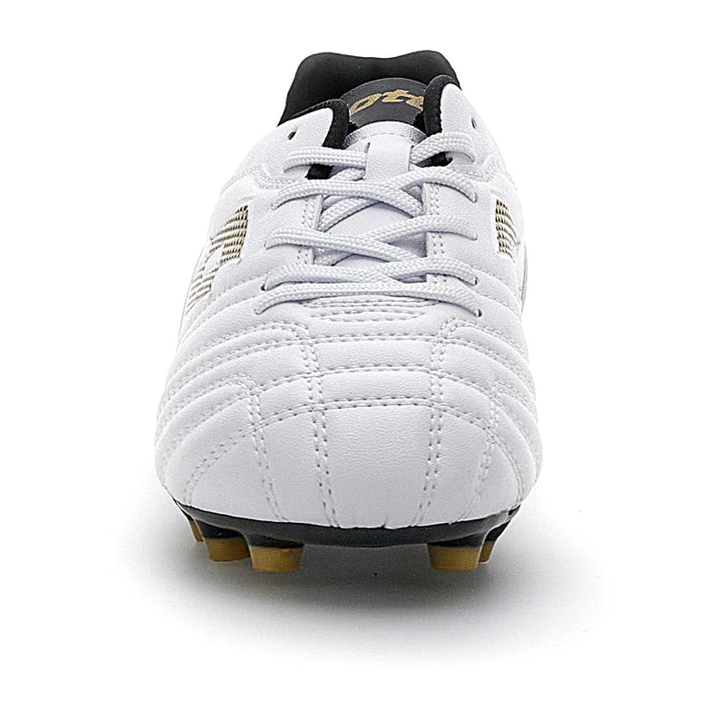 Lotto Kid's Stadio 705 Fg White/Gold Football Boots - Image 4