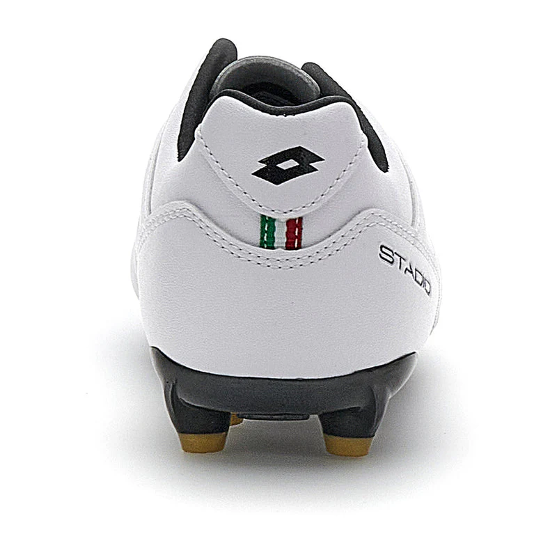 Lotto Kid's Stadio 705 Fg White/Gold Football Boots - Image 5
