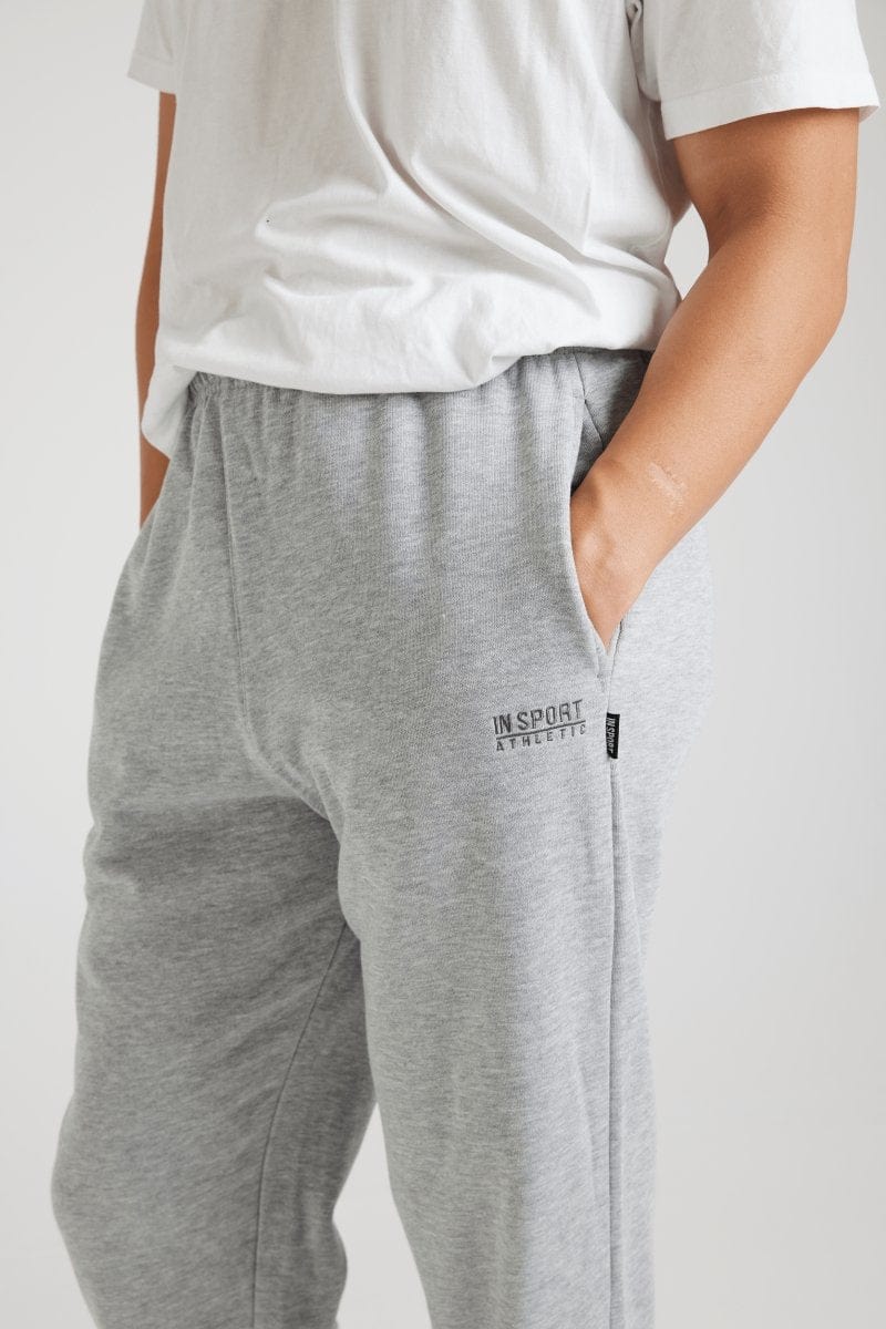 Insport Men's Aspen Grey Trackpants (Open Leg) - Image 4